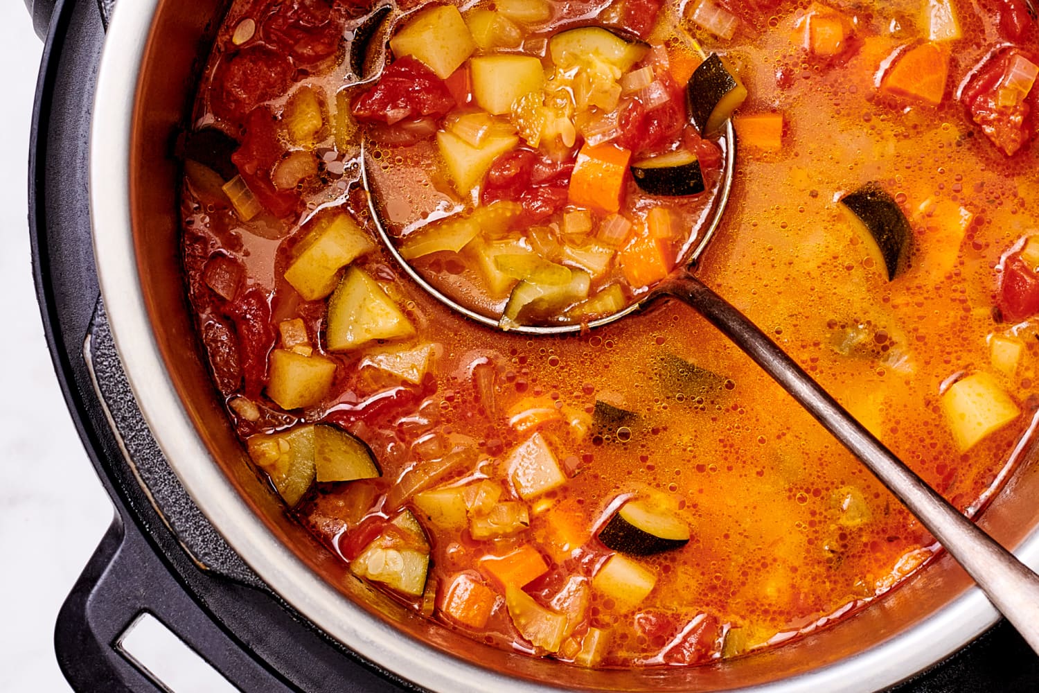 Instant Pot Vegetable Soup Cooks in Less than 5 Minutes
