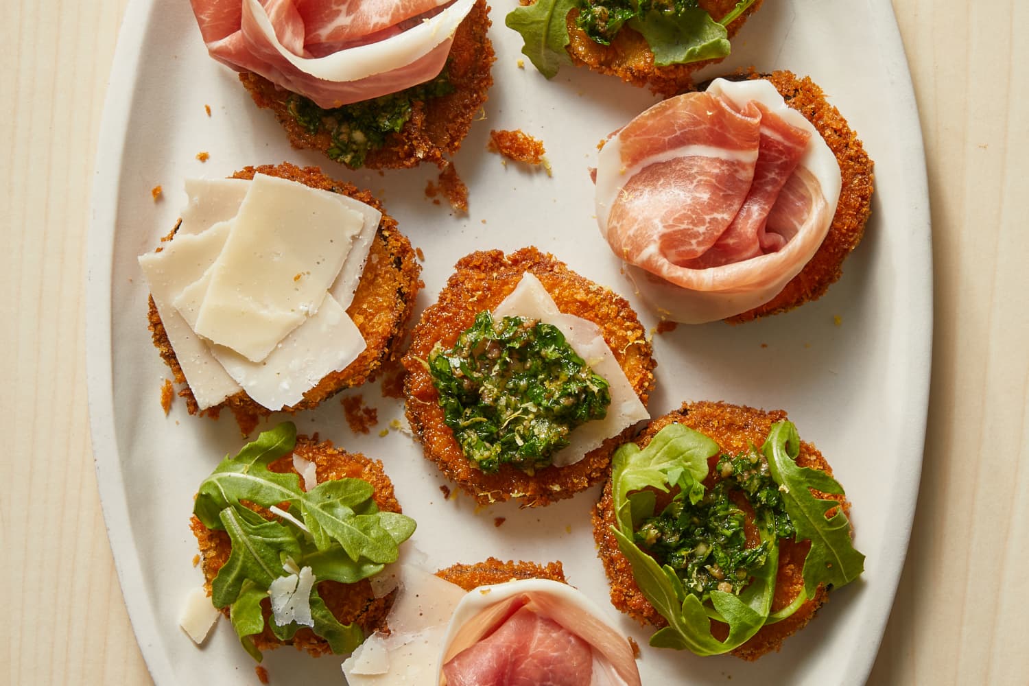 ExtraCrispy Eggplant Crostini Recipe The Kitchn