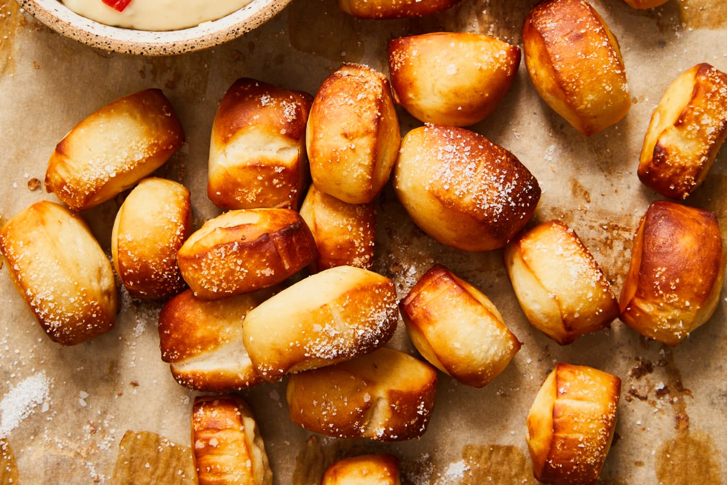 Pretzel Bites with ChiliInfused Cheese Dip Recipe The Kitchn