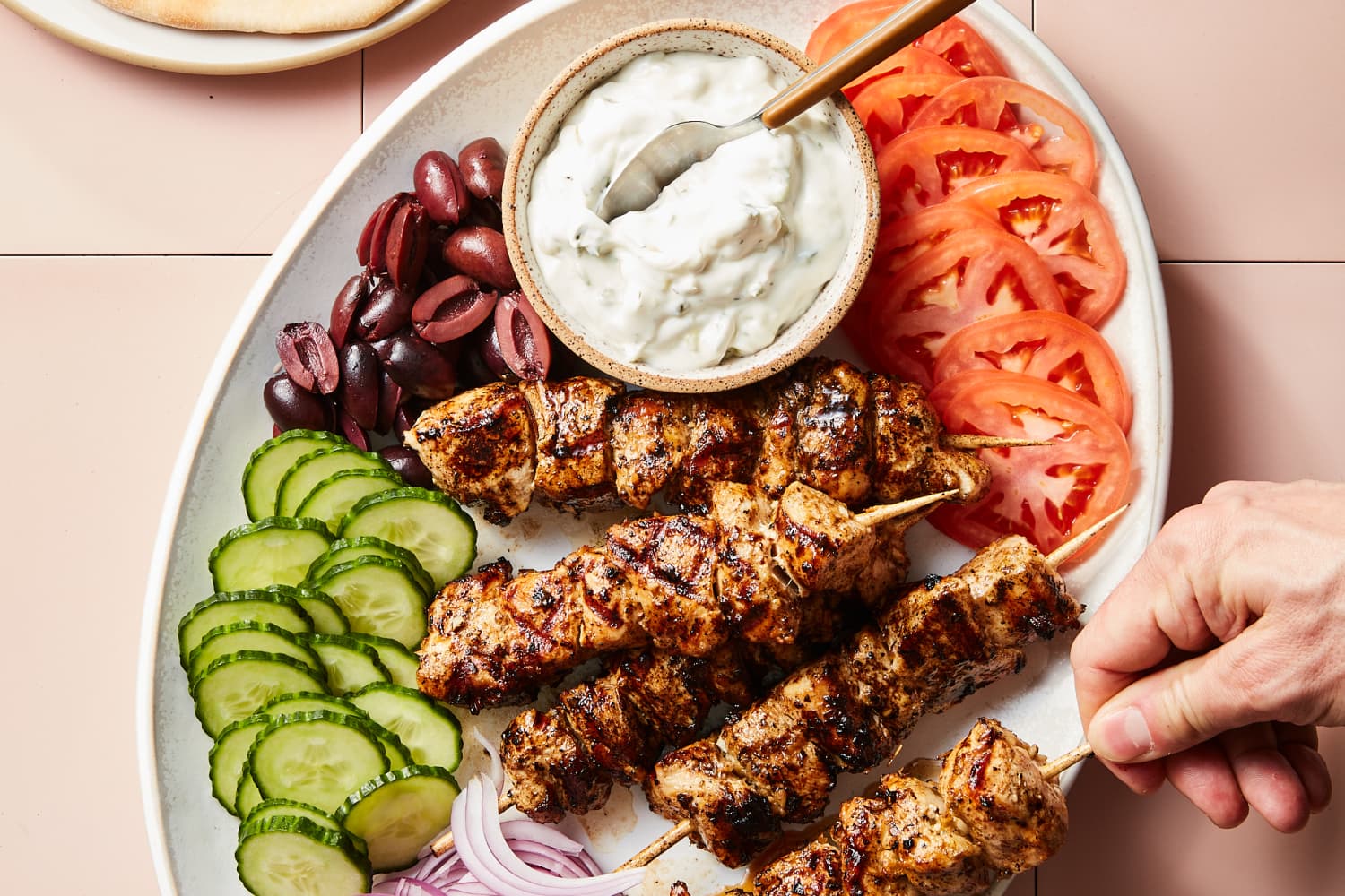 Garlicky Chicken Souvlaki Is the Weeknight Dinner Inspo You Need
