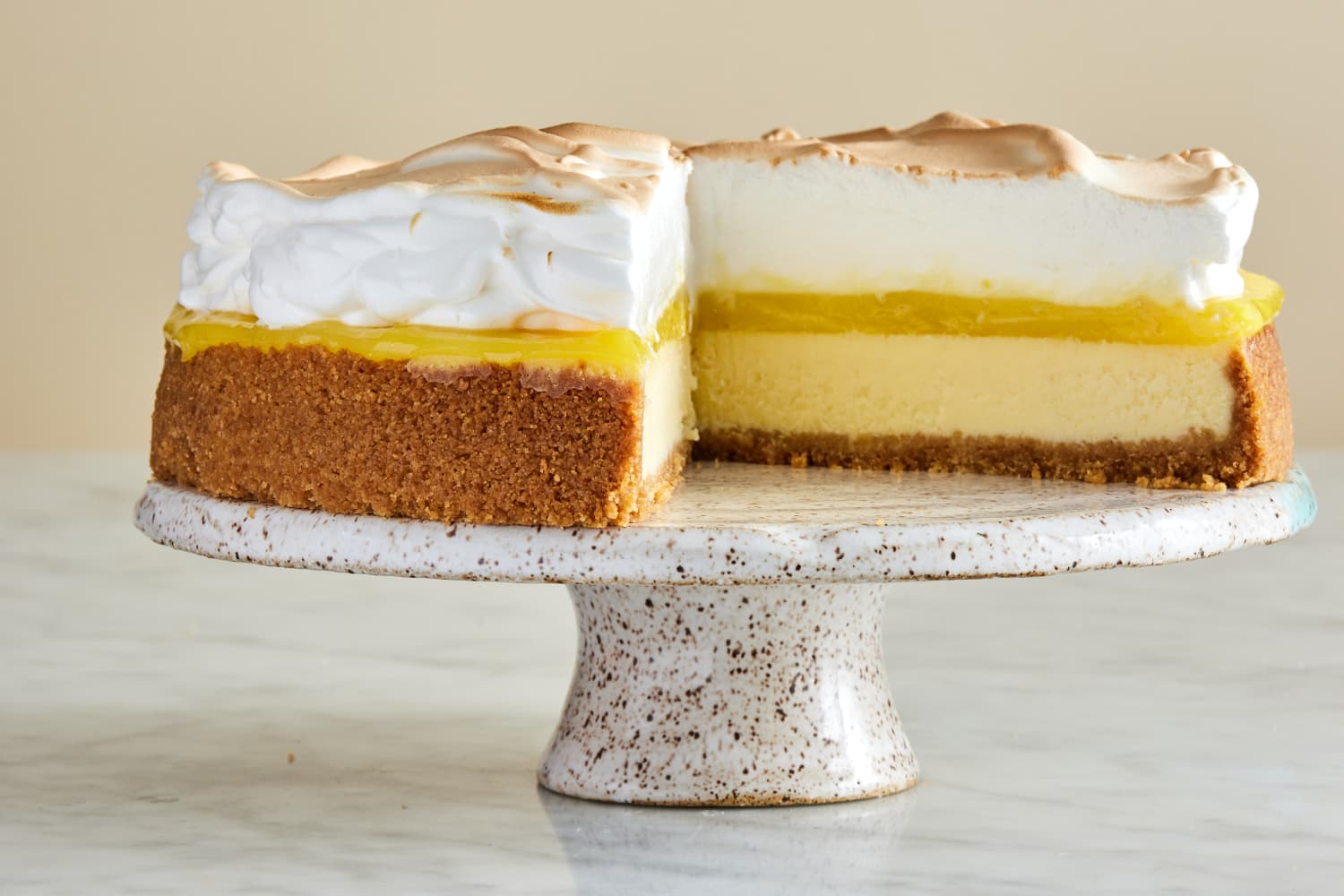 I Recreated Costco’s “Mile-High” Lemon Meringue Cheesecake and It’s Better than the Original