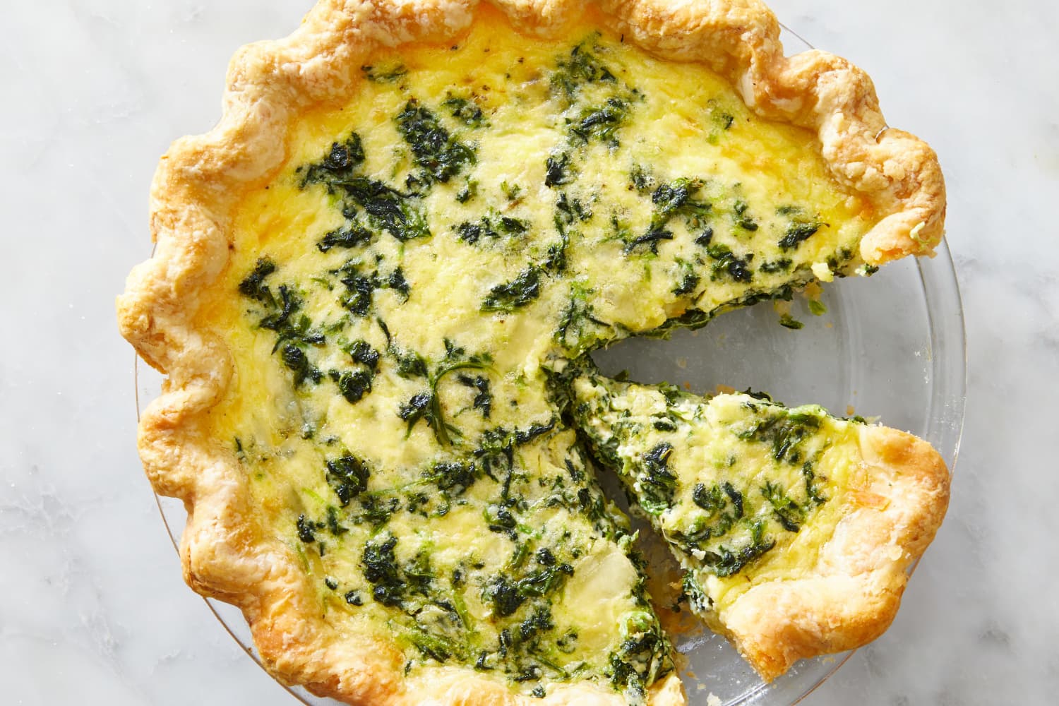 Cheesy Spinach Quiche Recipe | The Kitchn