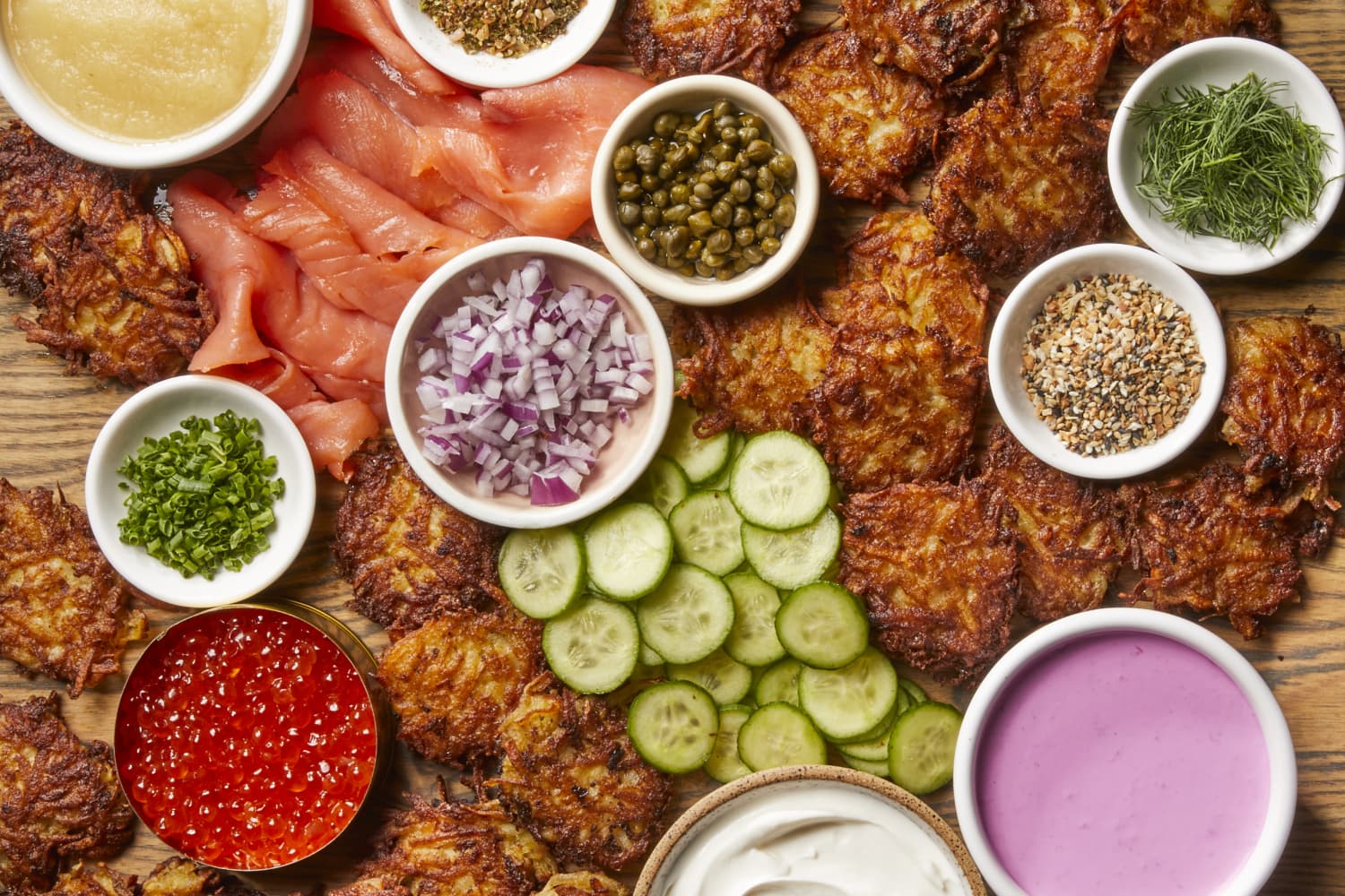 Latke Board How to Build a Latke Charcuterie Board The Kitchn