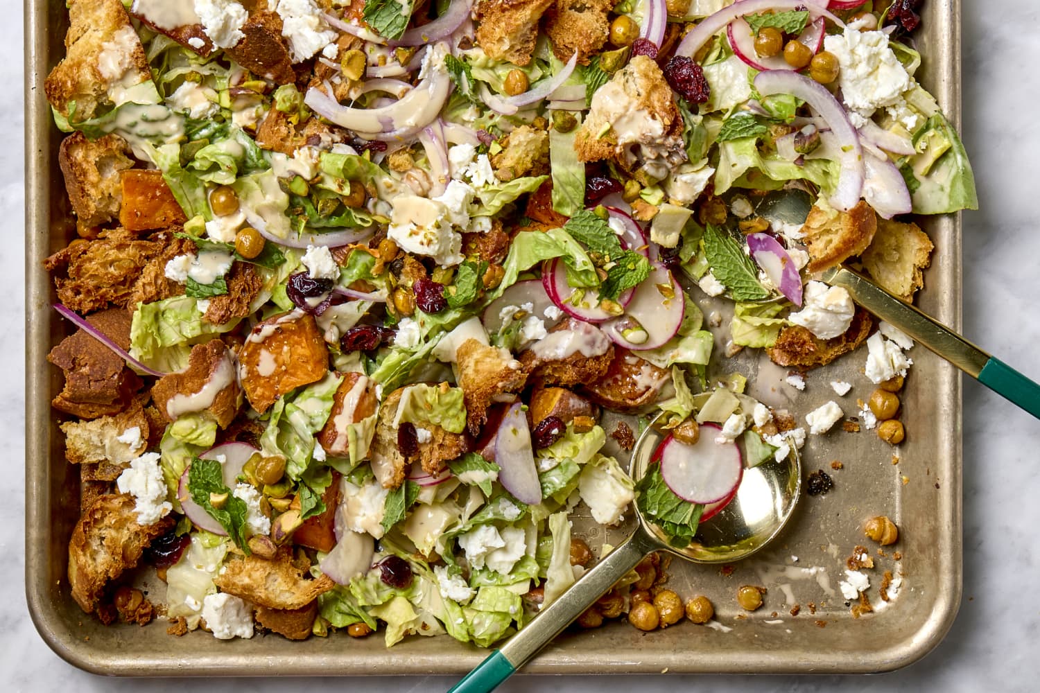 My “Sheet Pan Salad” Trick Has Forever Changed the Way I Make Salad