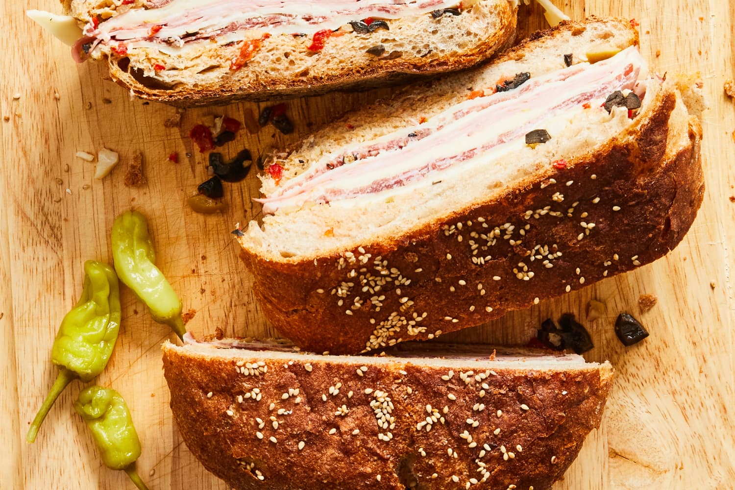 This Over-the-Top Muffuletta Sandwich Is a Meat-Lover’s Dream