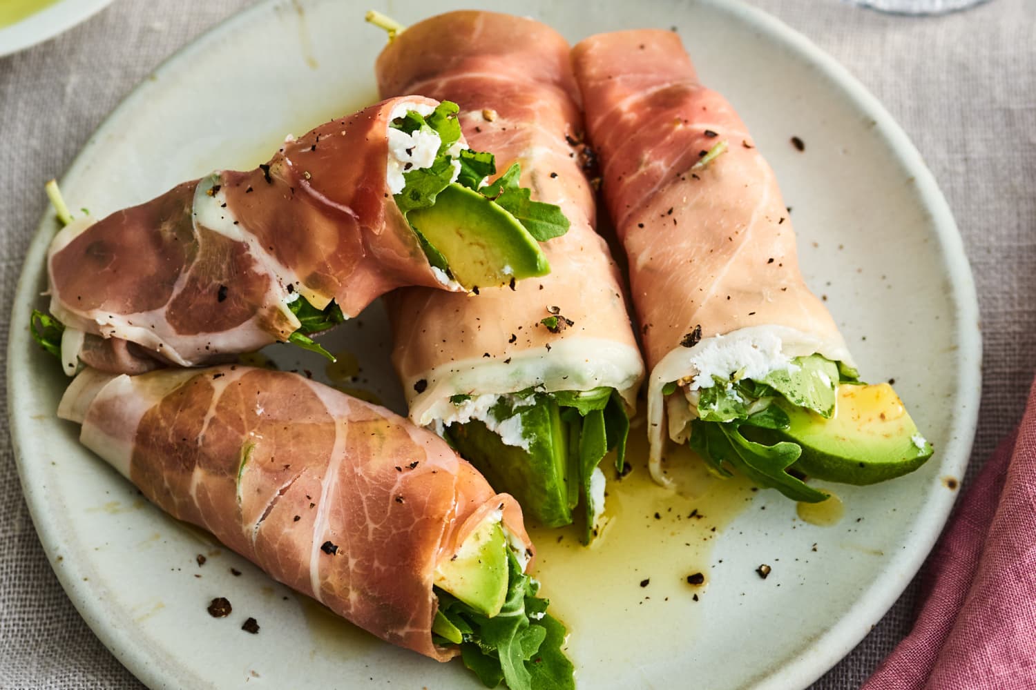 ProsciuttoWrapped Avocado with Goat Cheese and Arugula The Kitchn