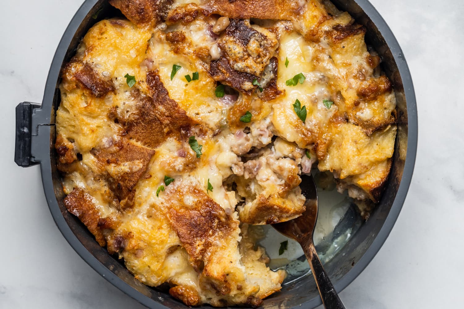 Instant Pot Sausage Egg and Cheese Strata