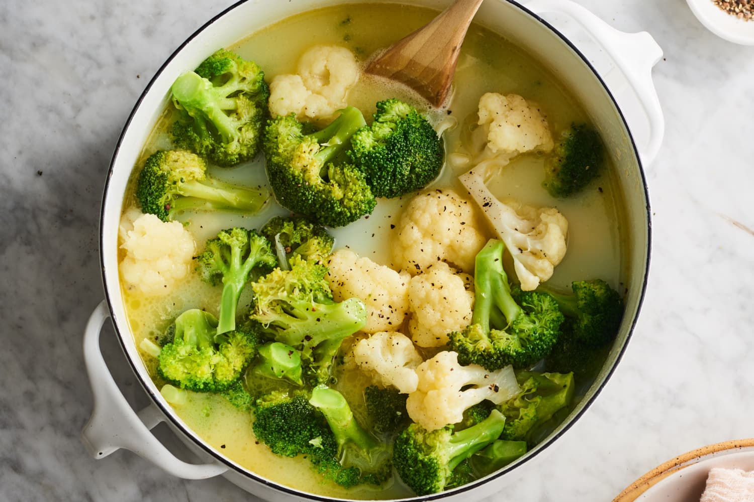 Garlicky Butter Bath Broccoli and Cauliflower The Kitchn