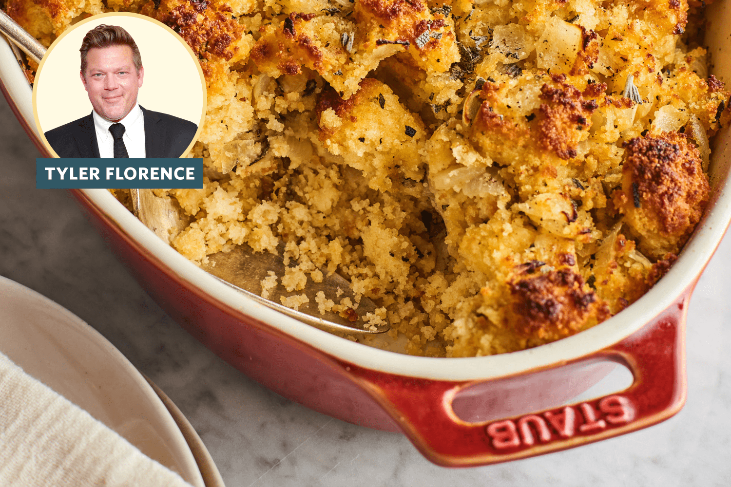 I Tried Tyler Florence's Caramelized Onion and Cornbread Stuffing