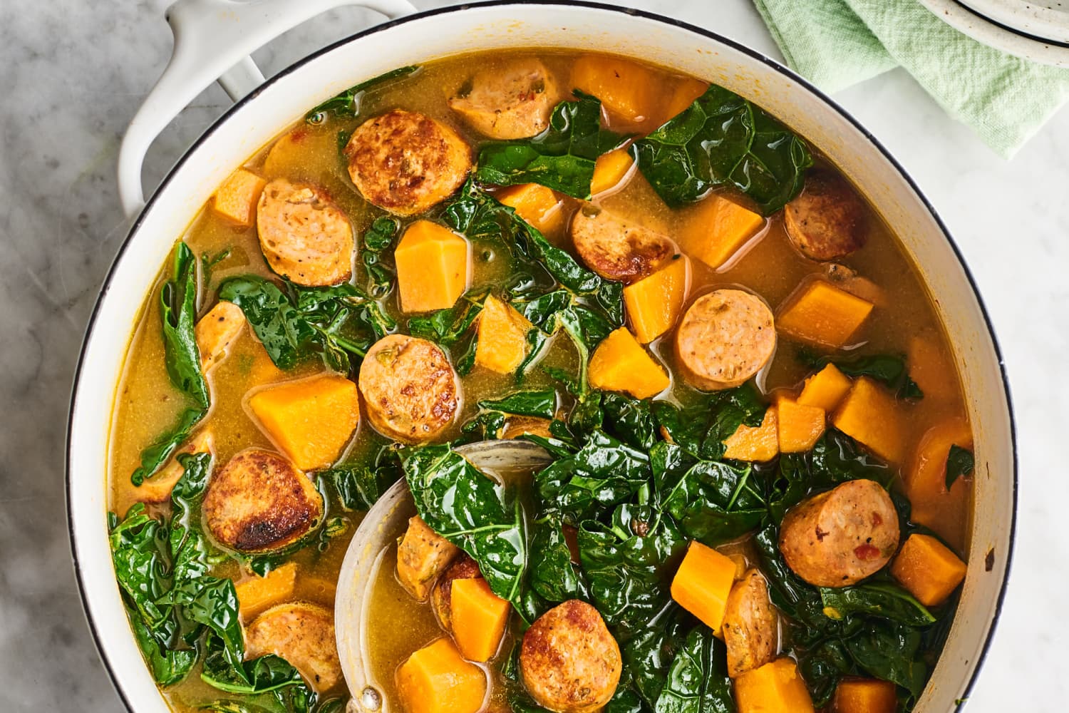 Sausage, Kale, and Sweet Potato Soup Recipe for Whole30 Diet The Kitchn