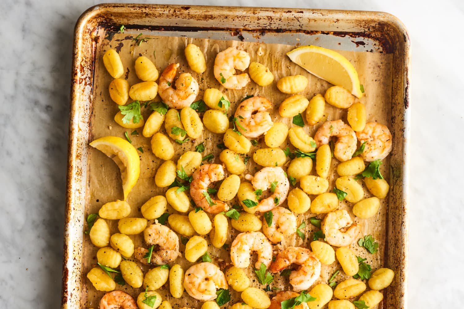 Garlicky Shrimp Sheet Pan Gnocchi The Kitchn