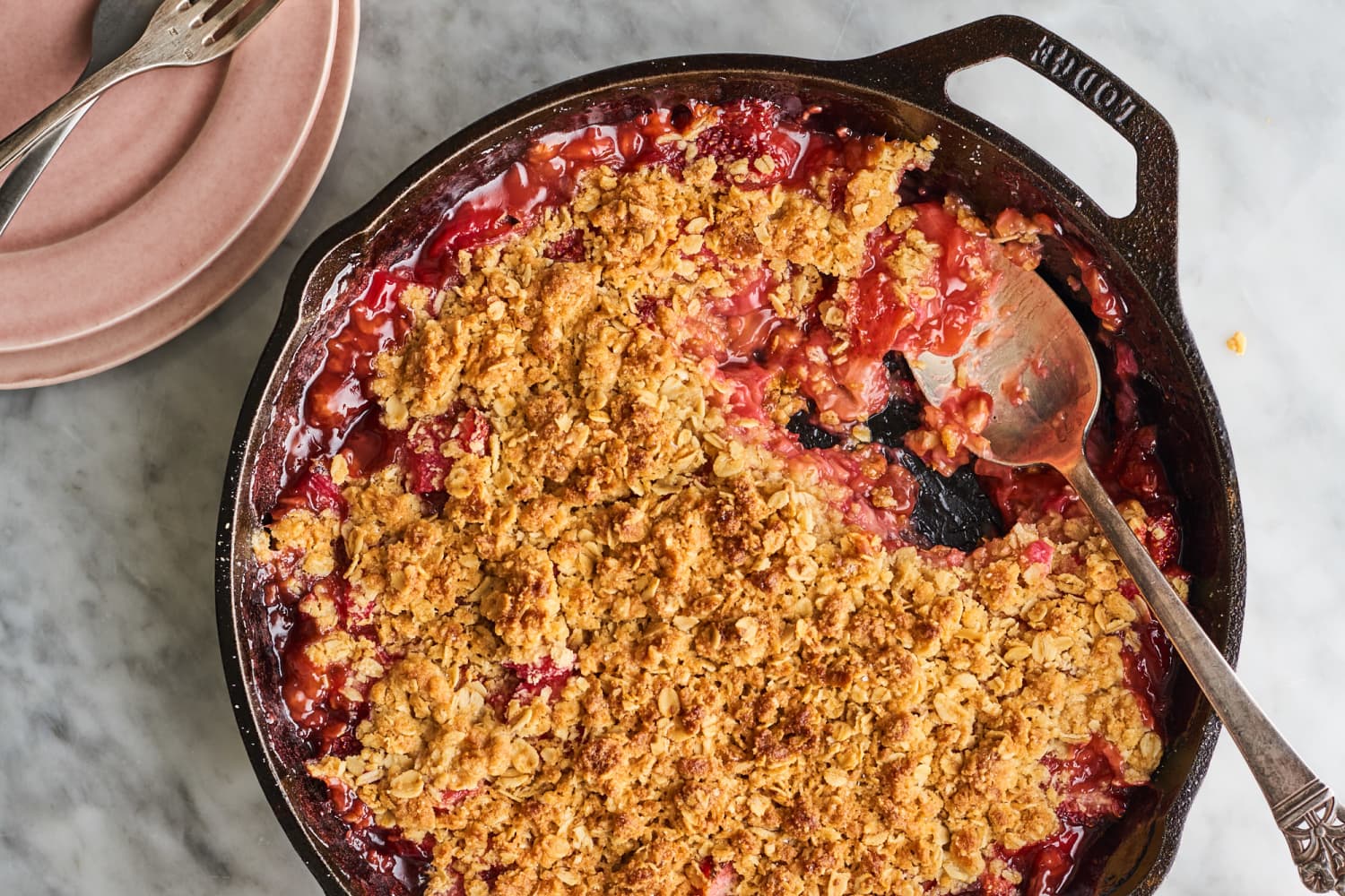 StrawberryRhubarb Crisp Recipe Kitchn