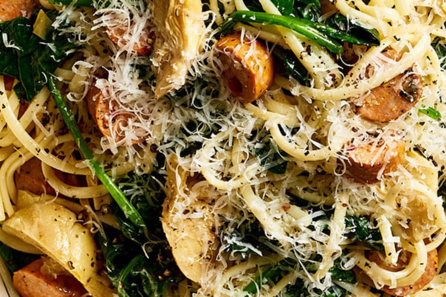 One-Pot Spinach Artichoke Chicken Pasta | The Kitchn
