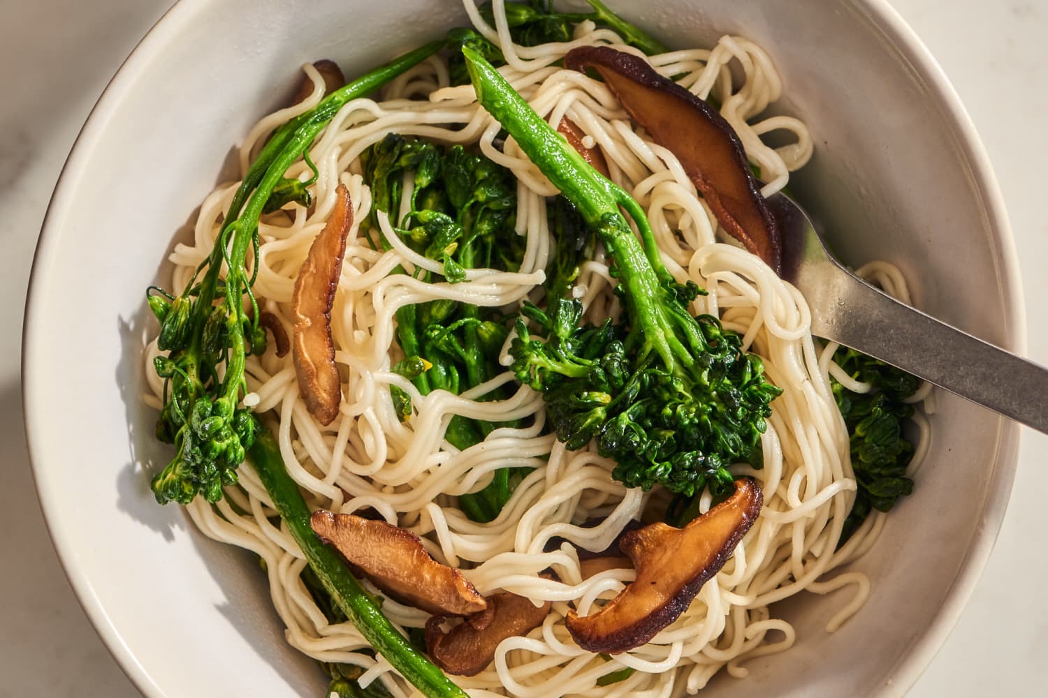 Garlic Noodles with Mushrooms and Broccolini Will Become a Weeknight Staple