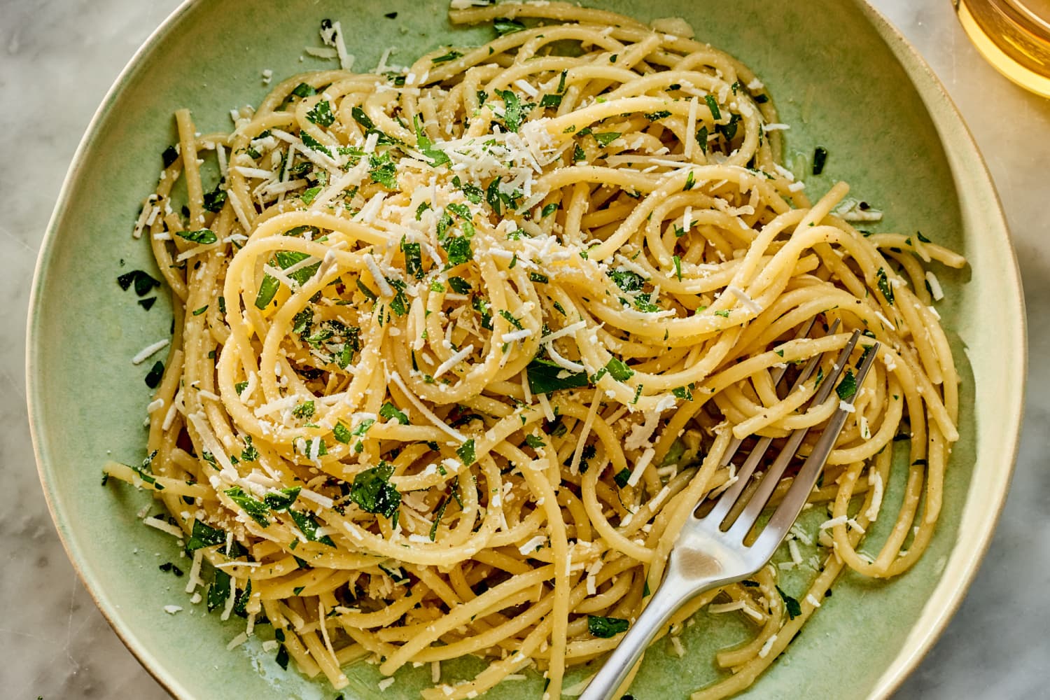 Spaghetti with Mizithra Cheese and Browned Butter (Copycat Spaghetti