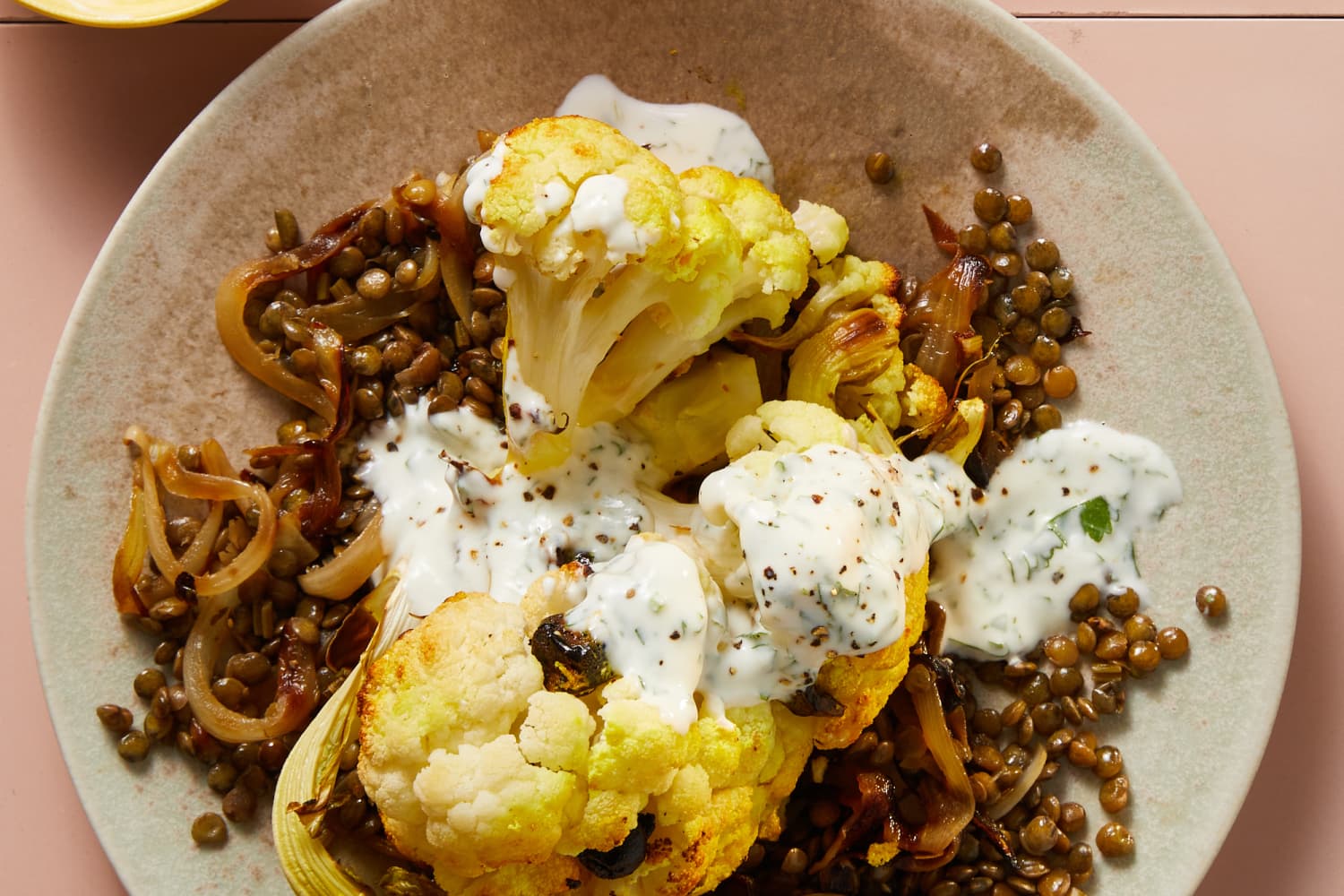 Roasted Cauliflower with Lentils Recipe The Kitchn