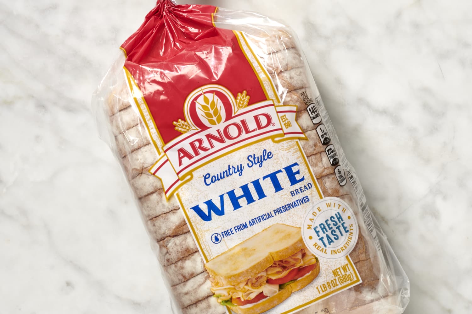different color bread ties