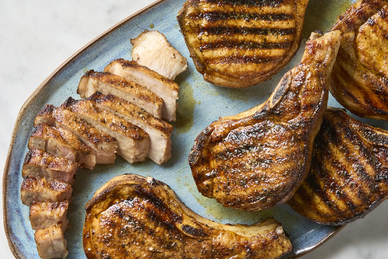 Grilled pork loin chops shop