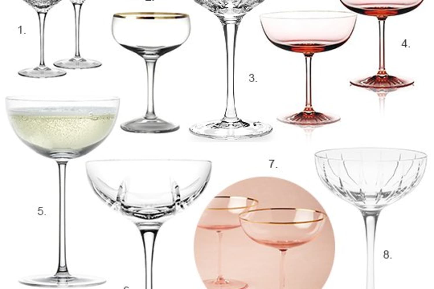 Shallow champagne 2025 glasses