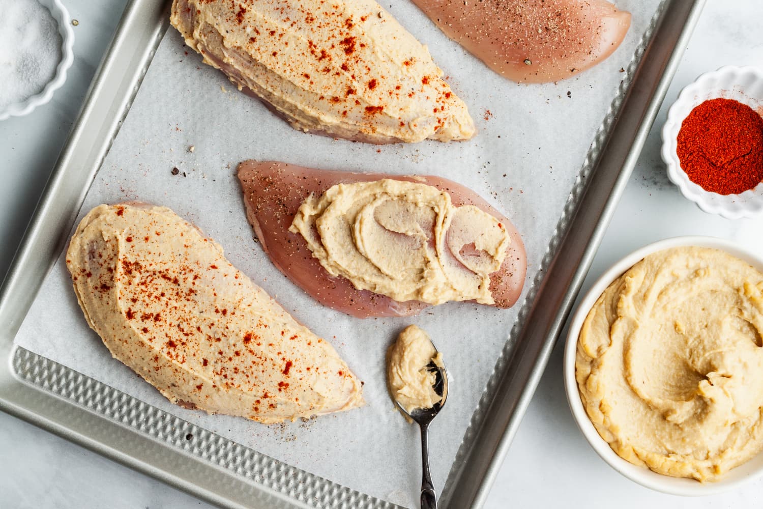 Hummus Crusted Chicken Recipe Kitchn