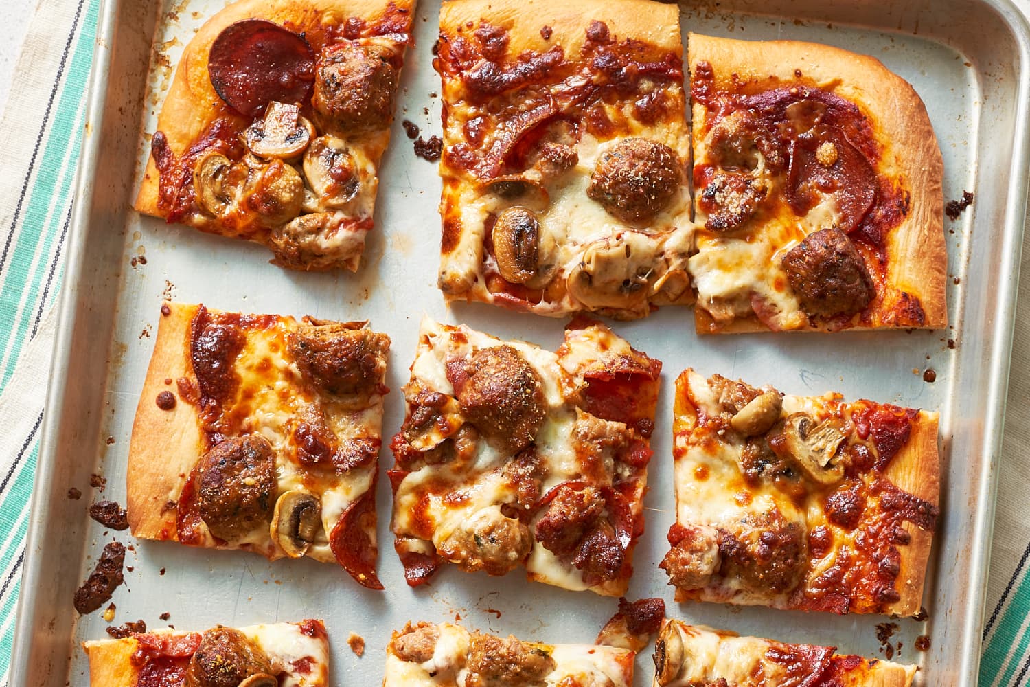 Pizza on 2025 cookie sheet