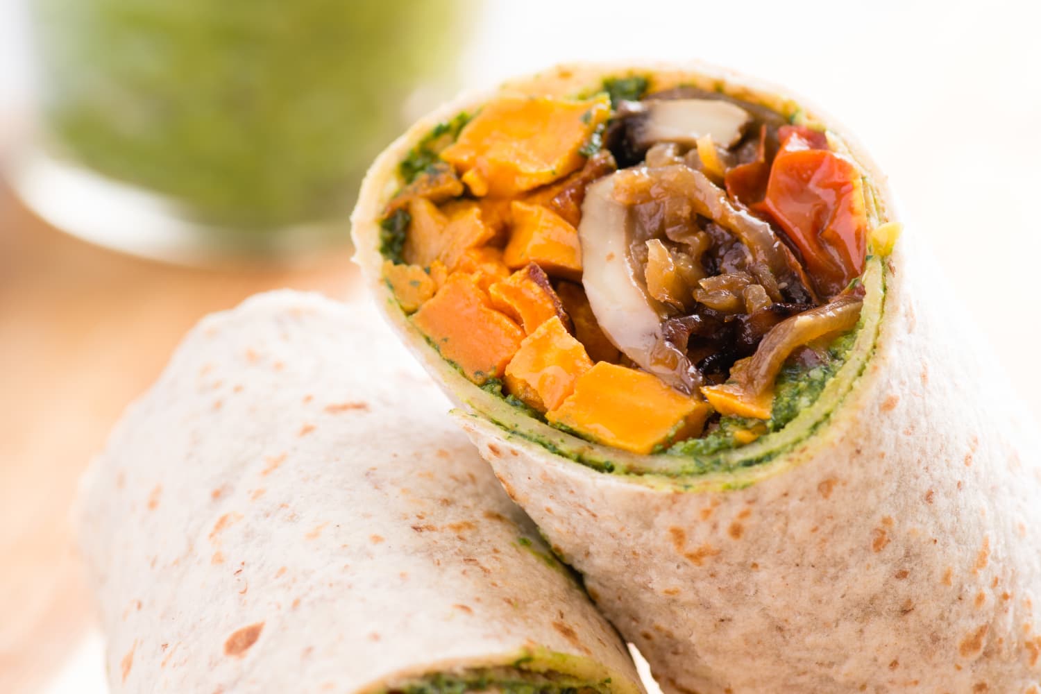 Chewy sweet potato and chicken wraps online
