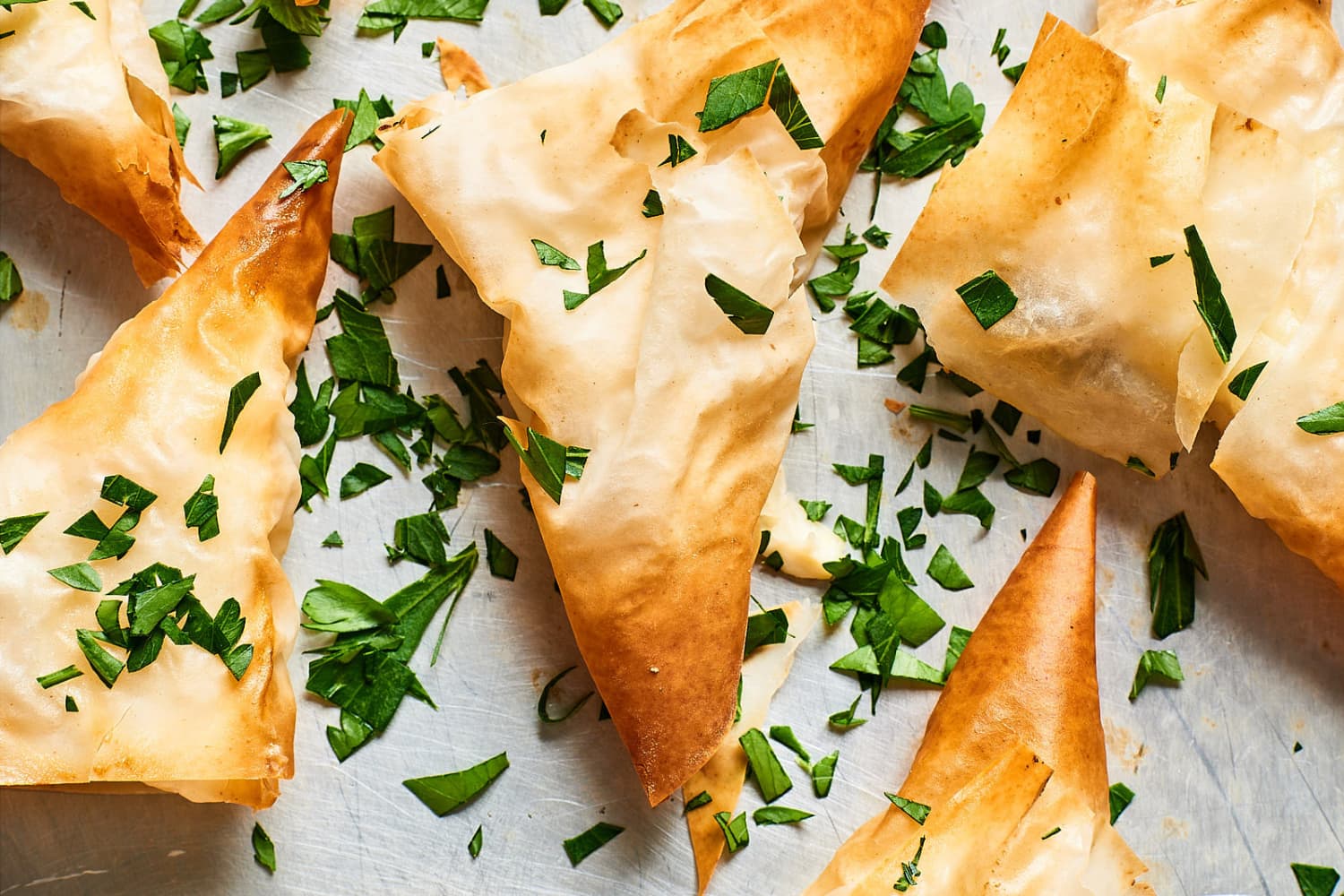 Cheesy Phyllo Triangles Recipe (2 Ingredients) The Kitchn