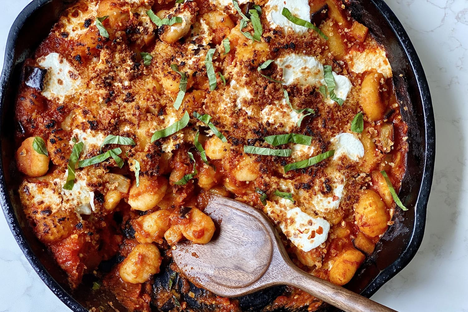 We’re Making One-Pan Eggplant Parm Gnocchi on Repeat