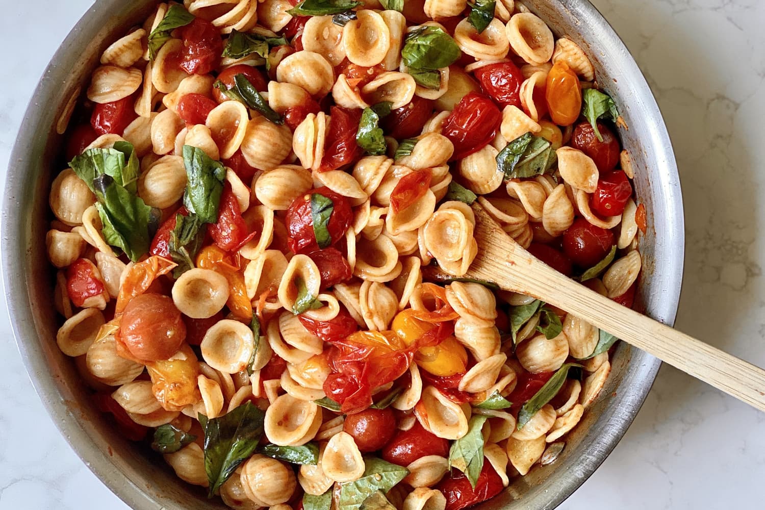 Burst Cherry Tomato Pasta Recipe | The Kitchn