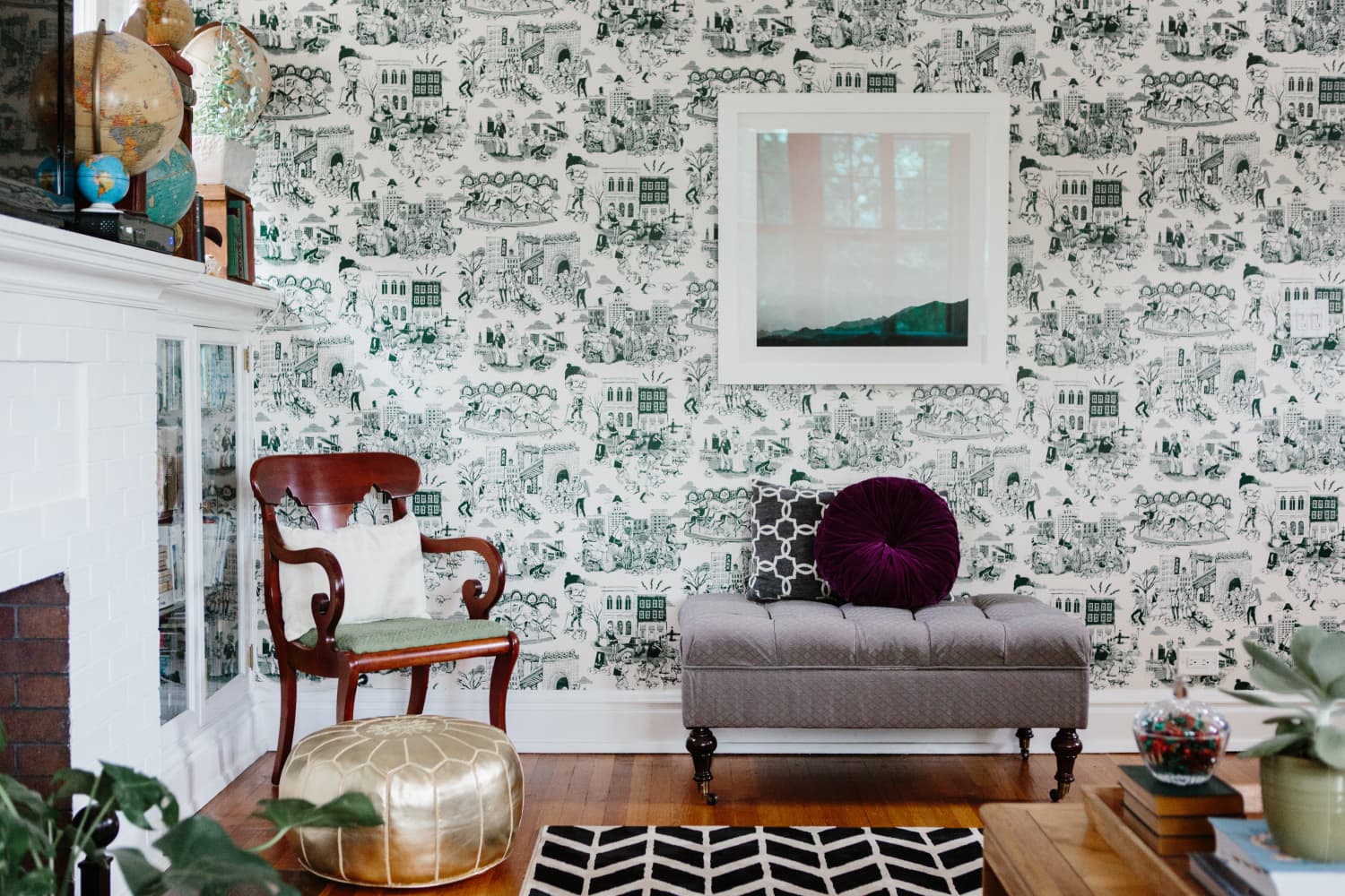 Urban Outfitters Home Frog Toile Removable Wallpaper | Apartment ...