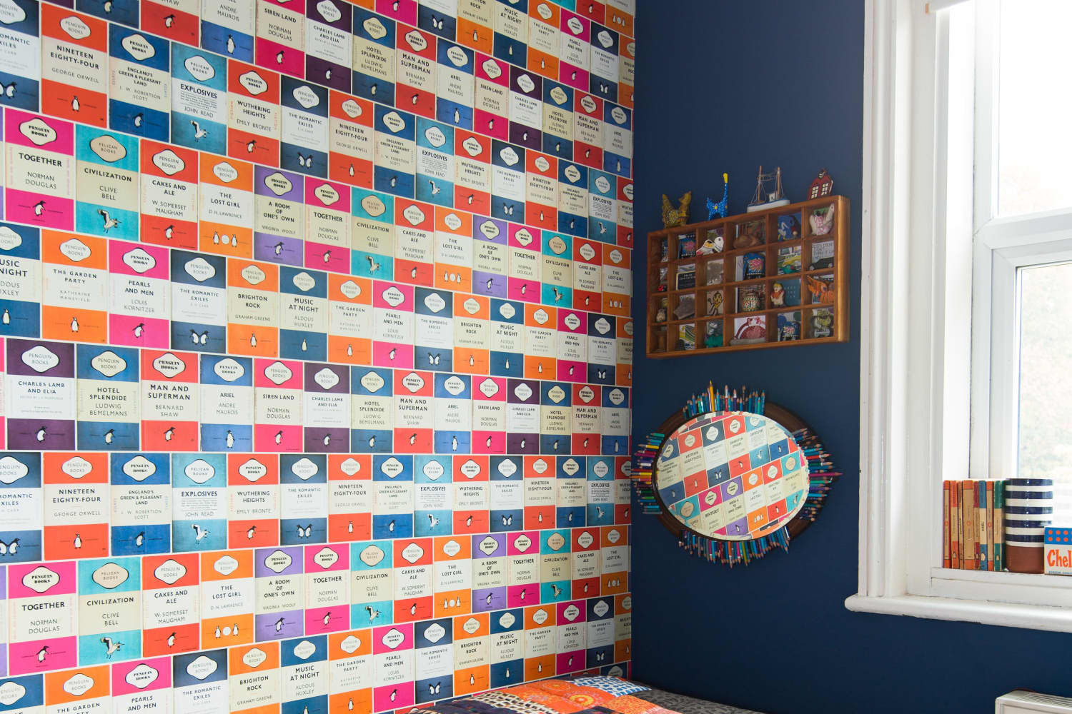 penguin library wallpaper
