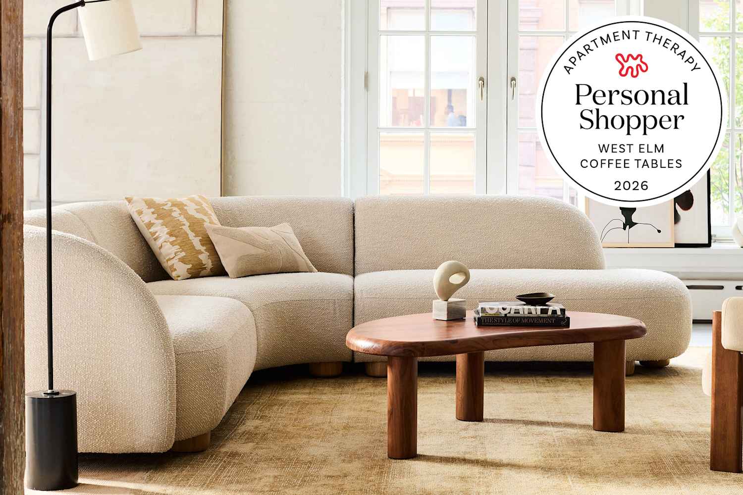West Elm Natural Acacia Wood Coffee Table