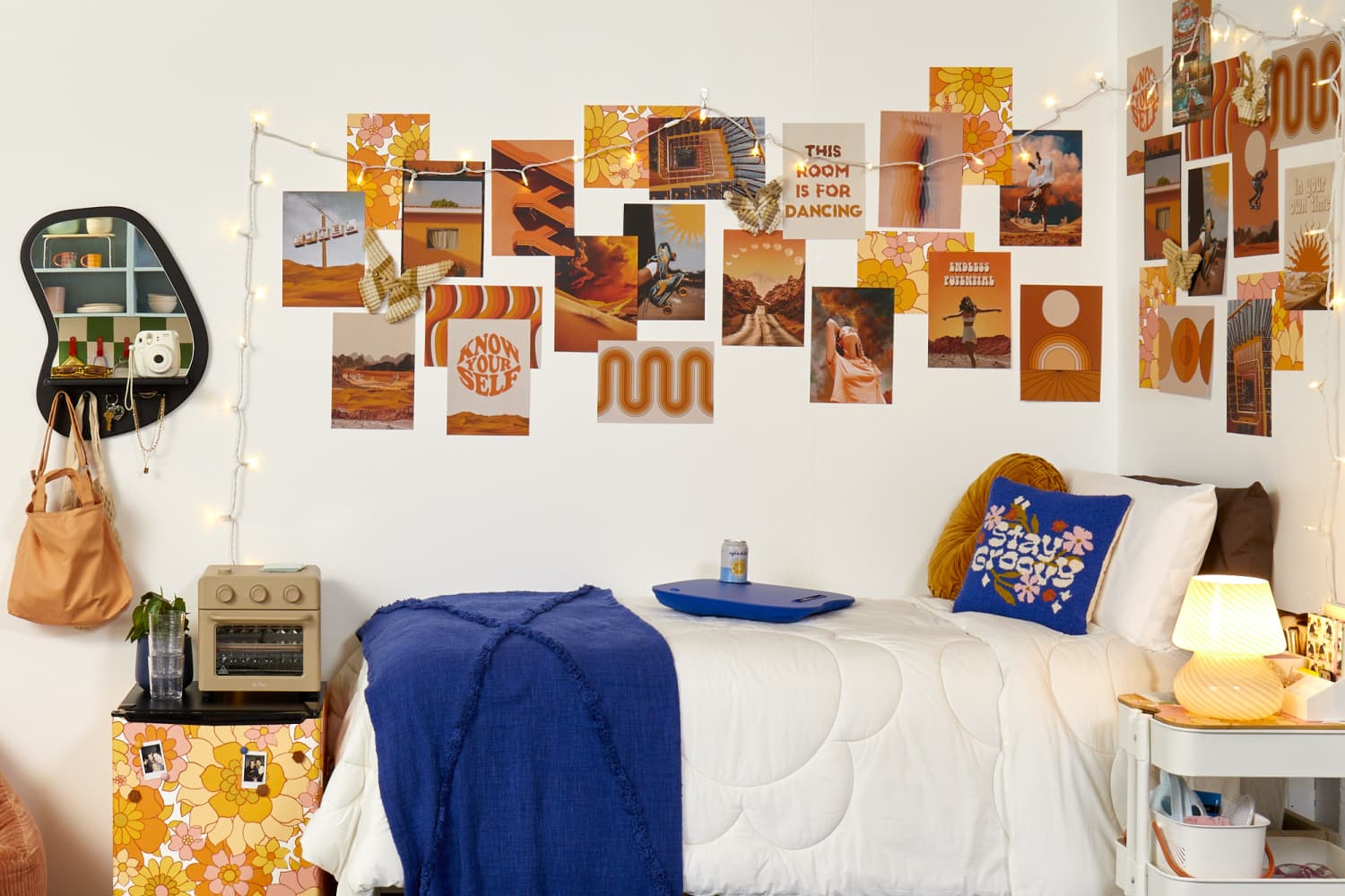 How to Decorate Your Dorm Fridge with an Easy Wallpaper Hack ...