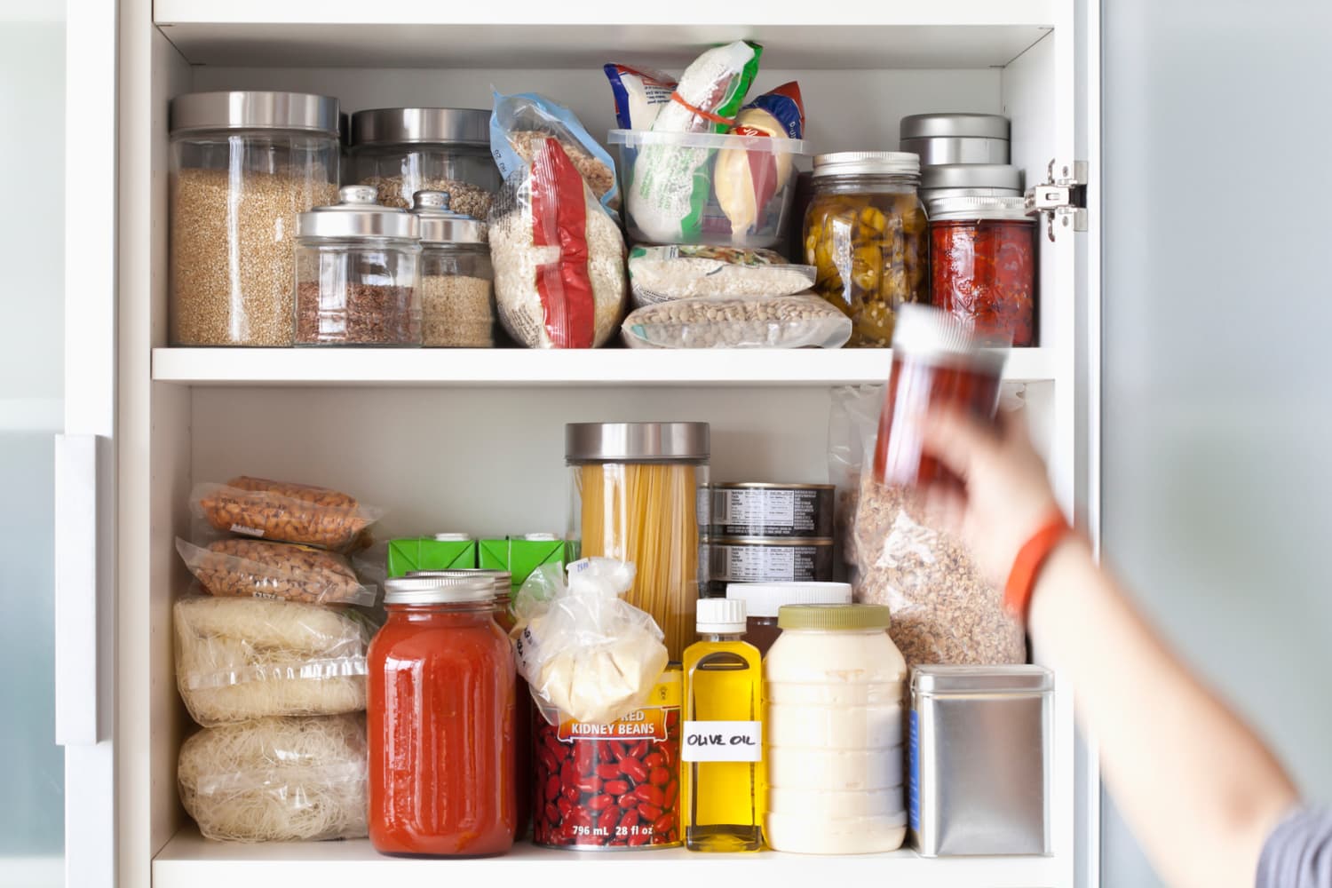 Bamboo Lid Glass Storage Pantry Jar, Kitchen Pantry Organisation