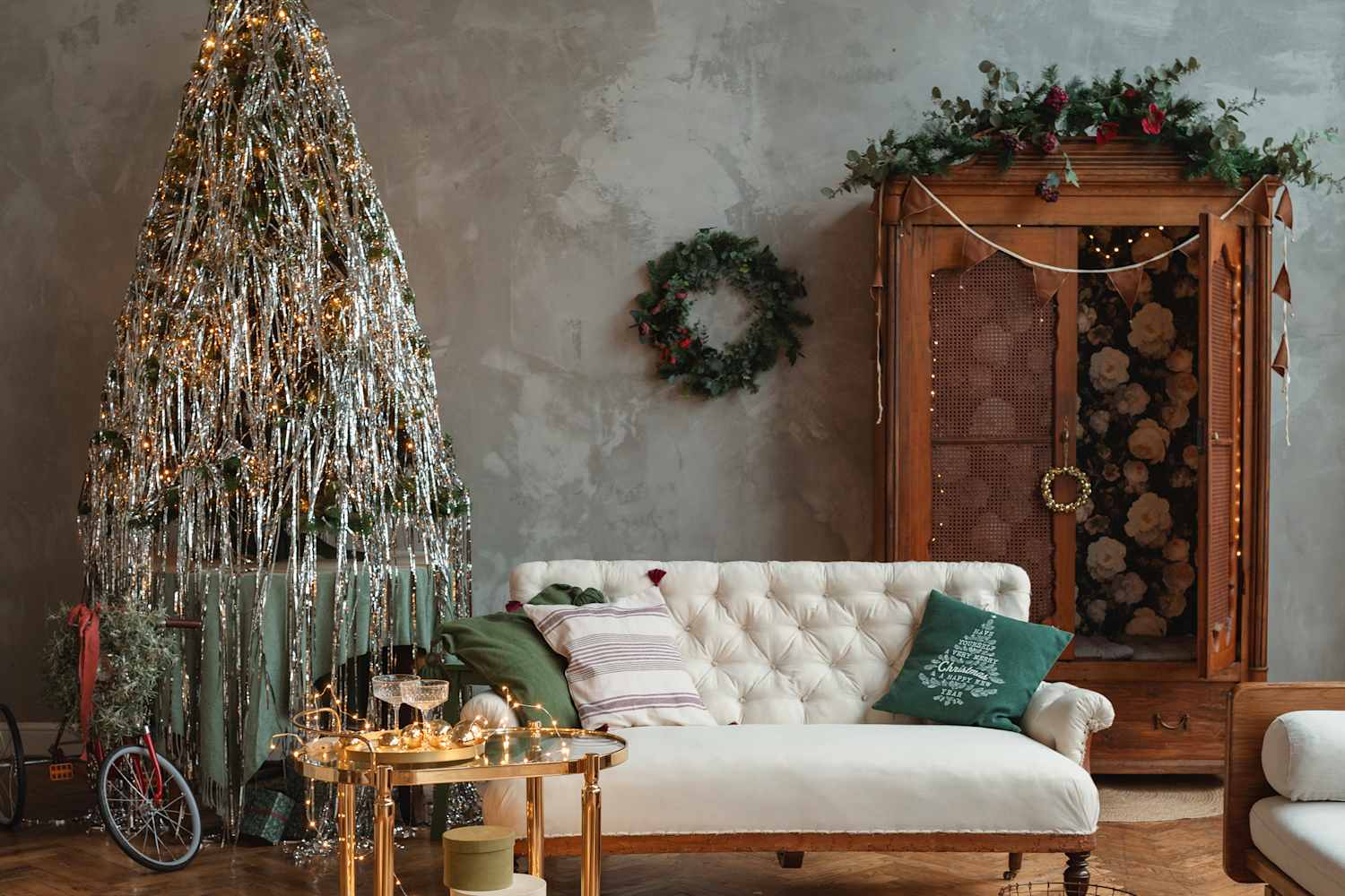 Tinsel Christmas Trees Are Officially Cool Again - Here's How to Style Them Right