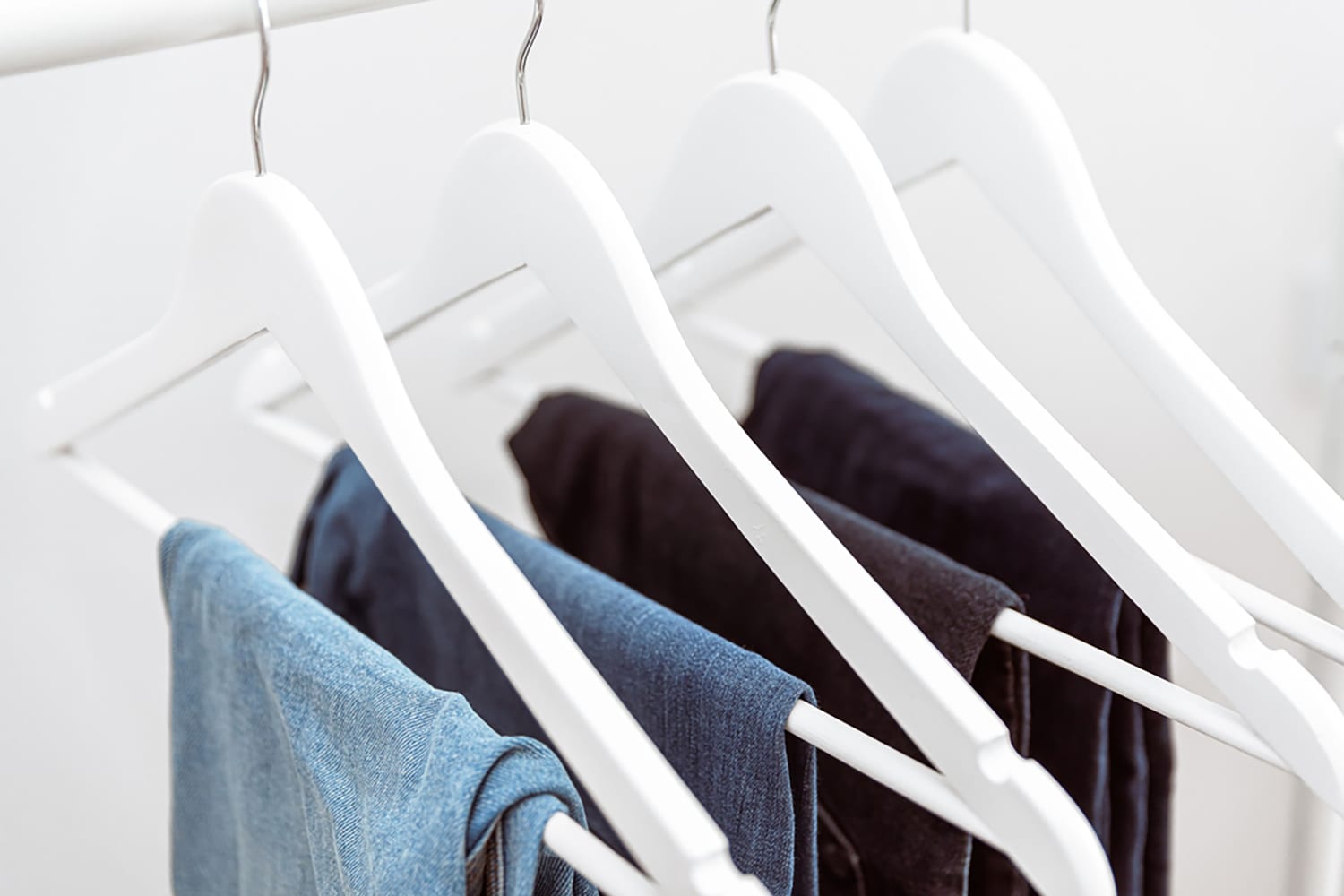 Save Space Folding Jeans Legs How To Hang Jeans In The Closet