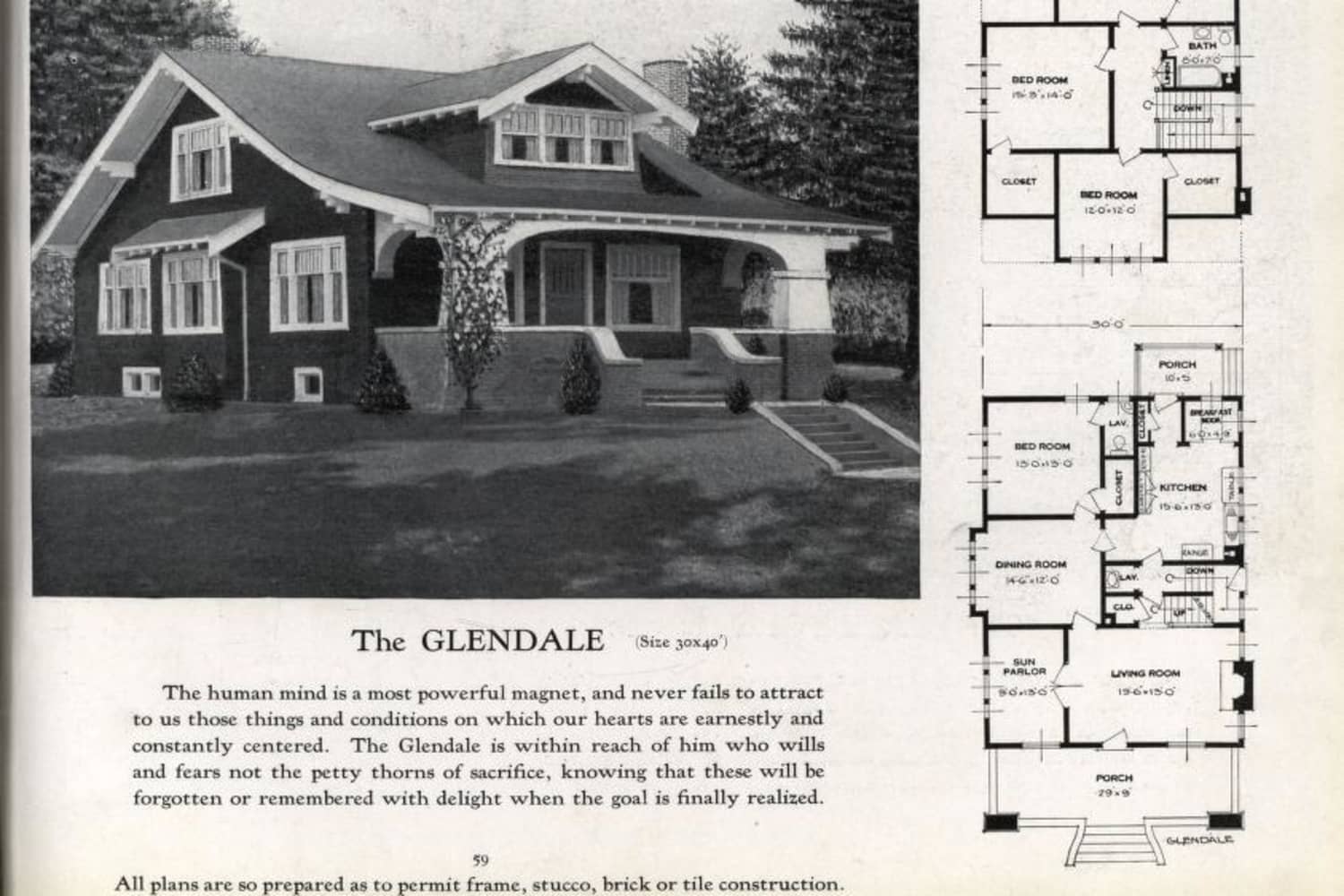 500 Small Houses of the Twenties 洋書 1920 Authentic Small Houses of the Twenties – Dover Publications