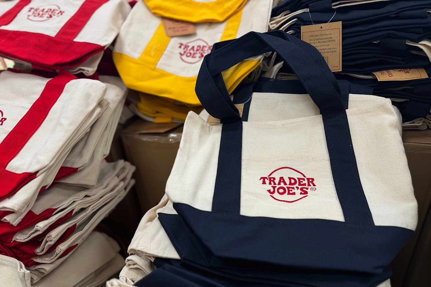 Trader Joe's $3 Mini Totes Are Back in New Pastel Stripe Colors