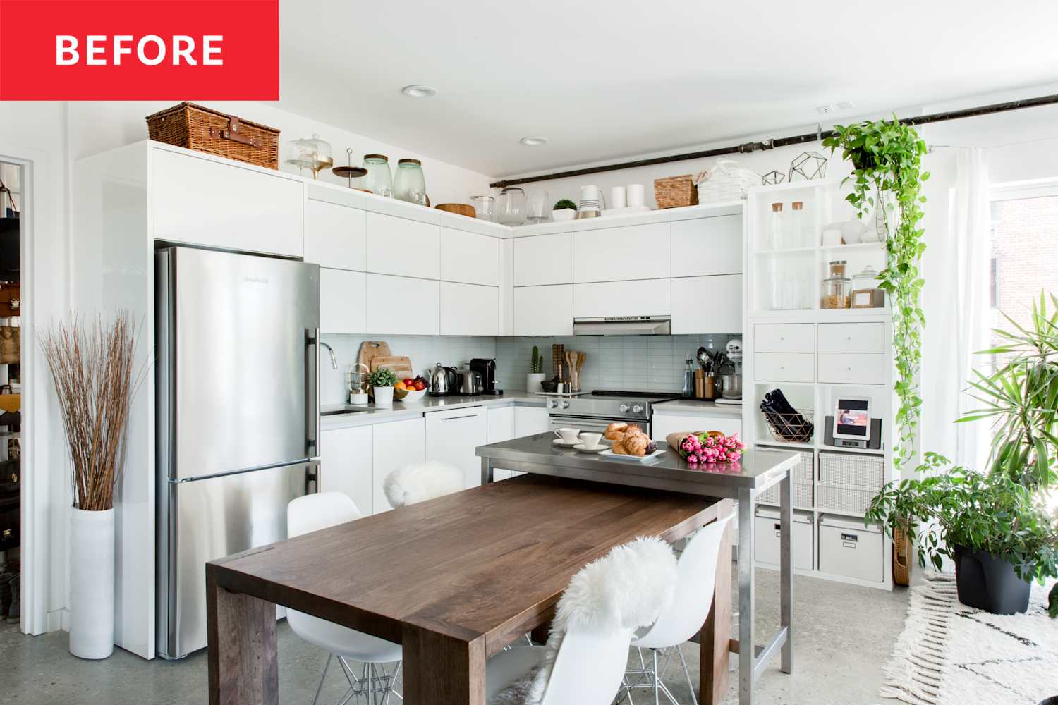 This "Simple" Kitchen DIY Uses Wallpaper in a Shocking Way