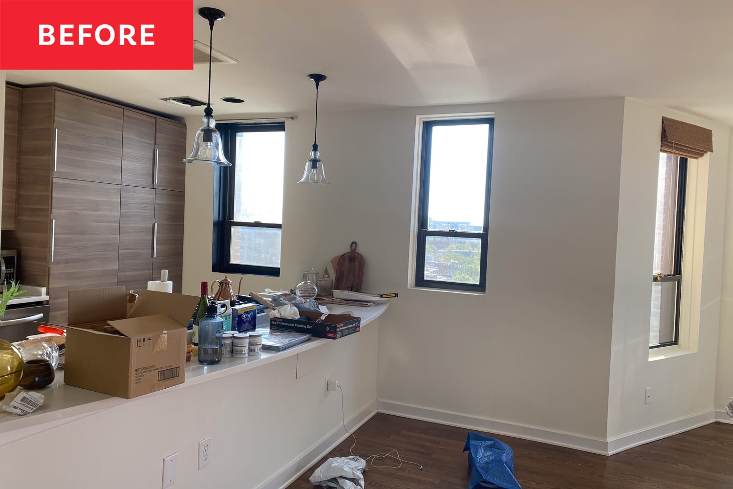 Before & After: Gorgeous Gold Accents Bring This “Uninviting” Kitchen to Life