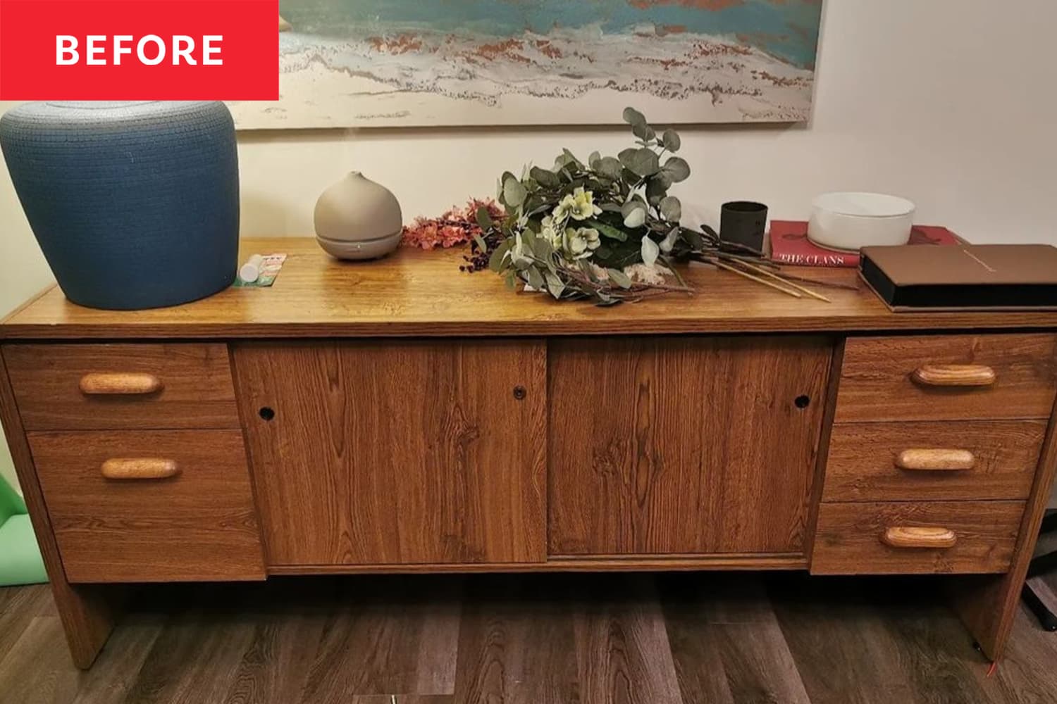 A 300 DIY Furniture Flip Transforms an ’80s Credenza Apartment Therapy