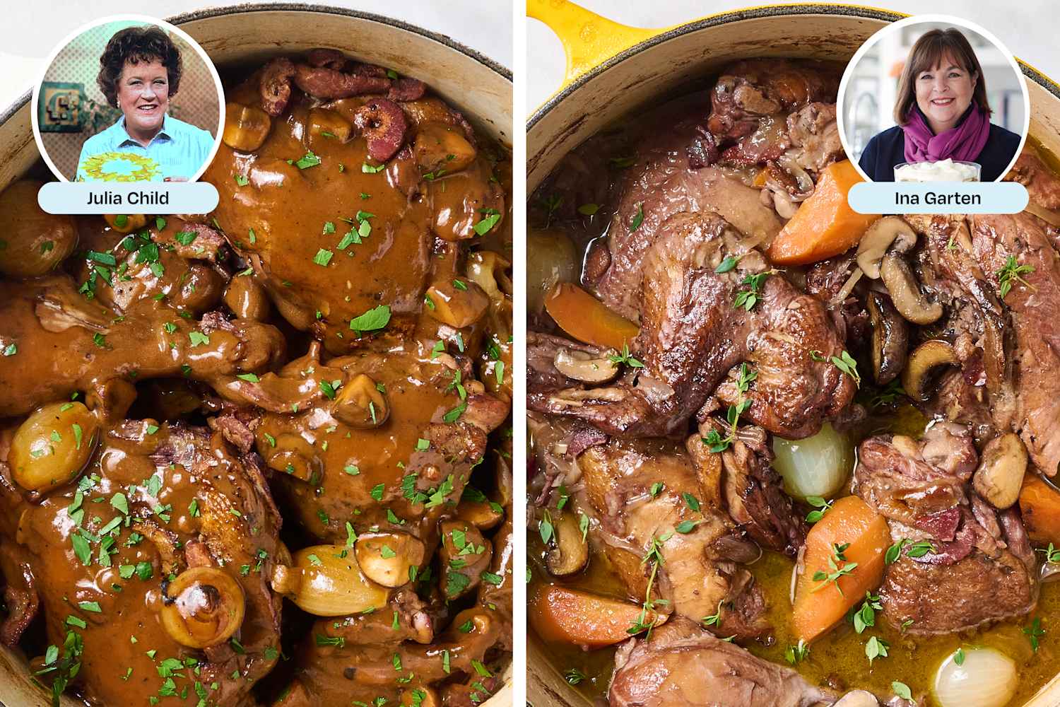 Julia Child vs. Ina Garten — Whose Coq au Vin Recipe Wins?