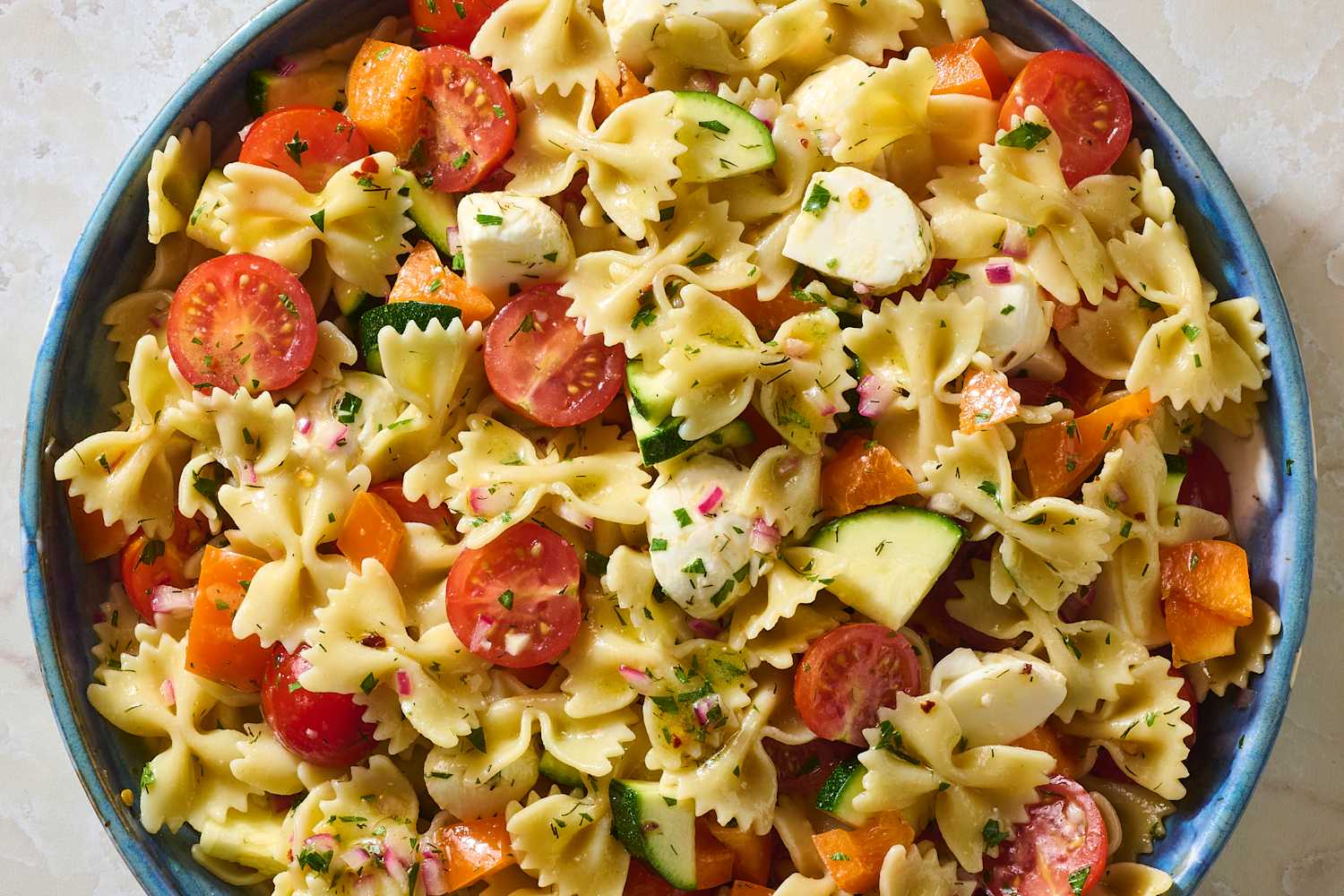 pasta salad with red wine vinegar dressing Mediterranean Pasta Salad with Red Wine Vinaigrette