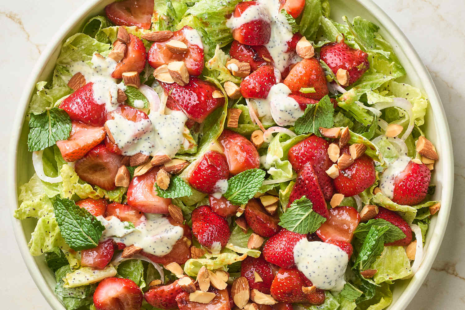 FoodWireDaily — Caramelized Strawberry Salad with Boursin Poppyseed Dressing
