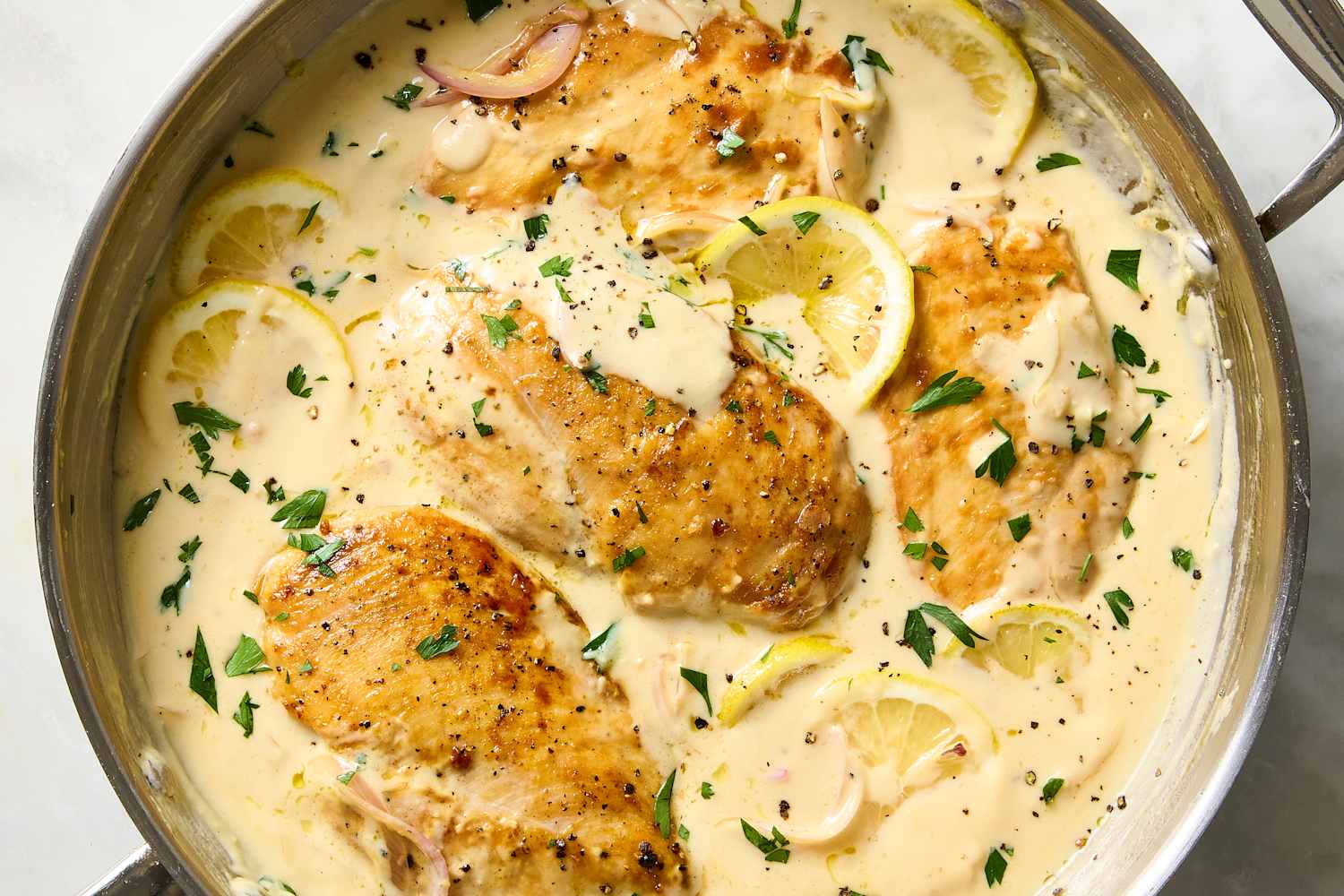 Easy, Creamy Lemon Garlic Skillet Chicken - The Kitchn