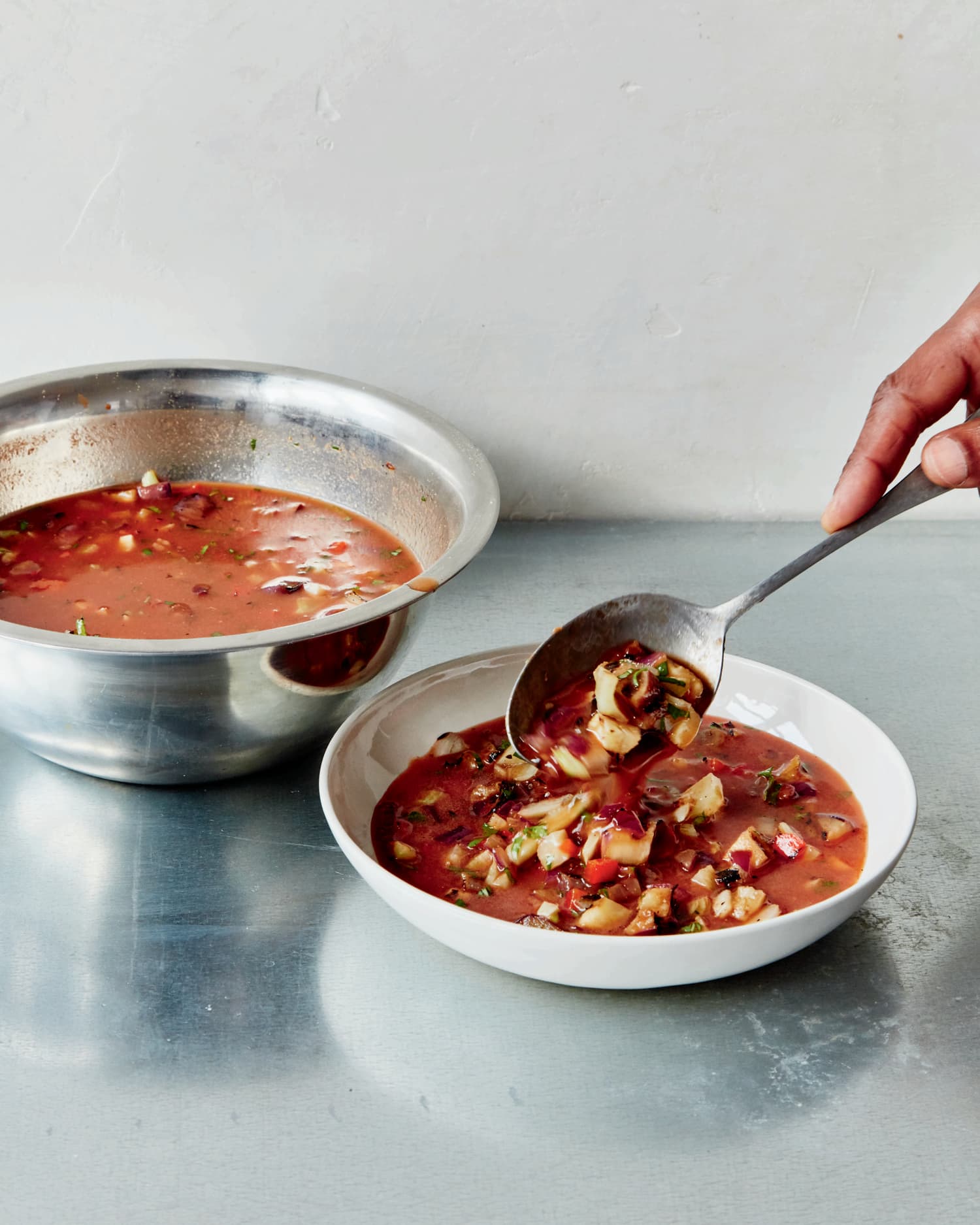 Chilled Mediterranean Grilled Vegetable Soup Kitchn