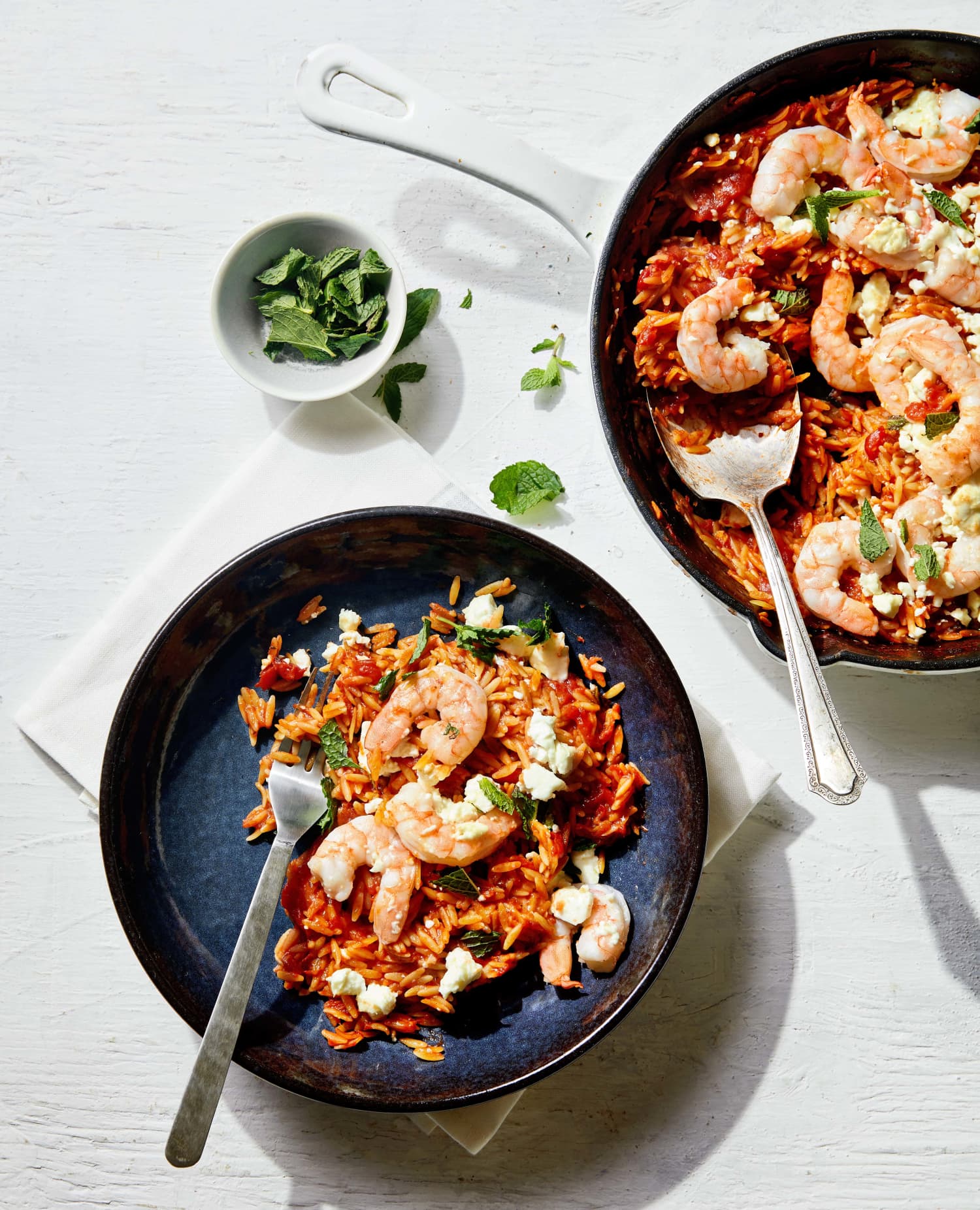 Orzo Skillet With Shrimp And Feta Kitchn