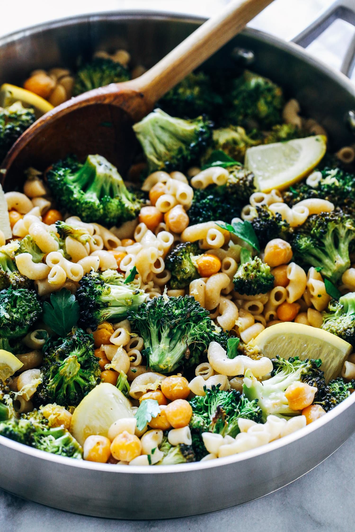 Broccoli and Chickpea Lemon Pasta - Making Thyme for Health | Kitchn