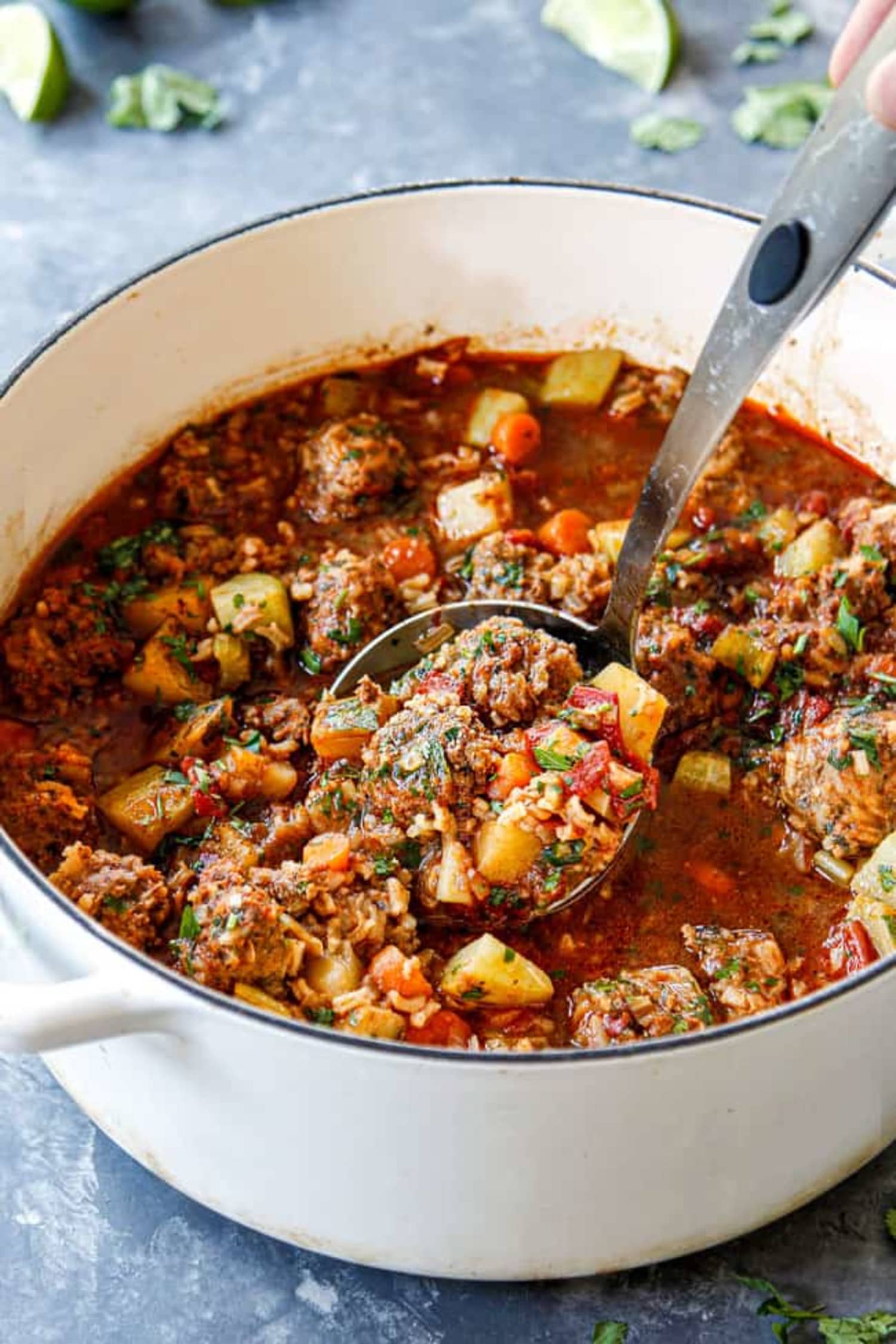 Homemade Albondigas Soup Albondigas Meatball Soup Easy