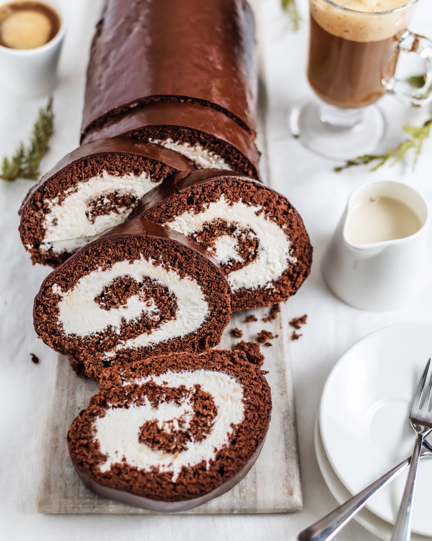 Chocolate Swiss Roll Cake